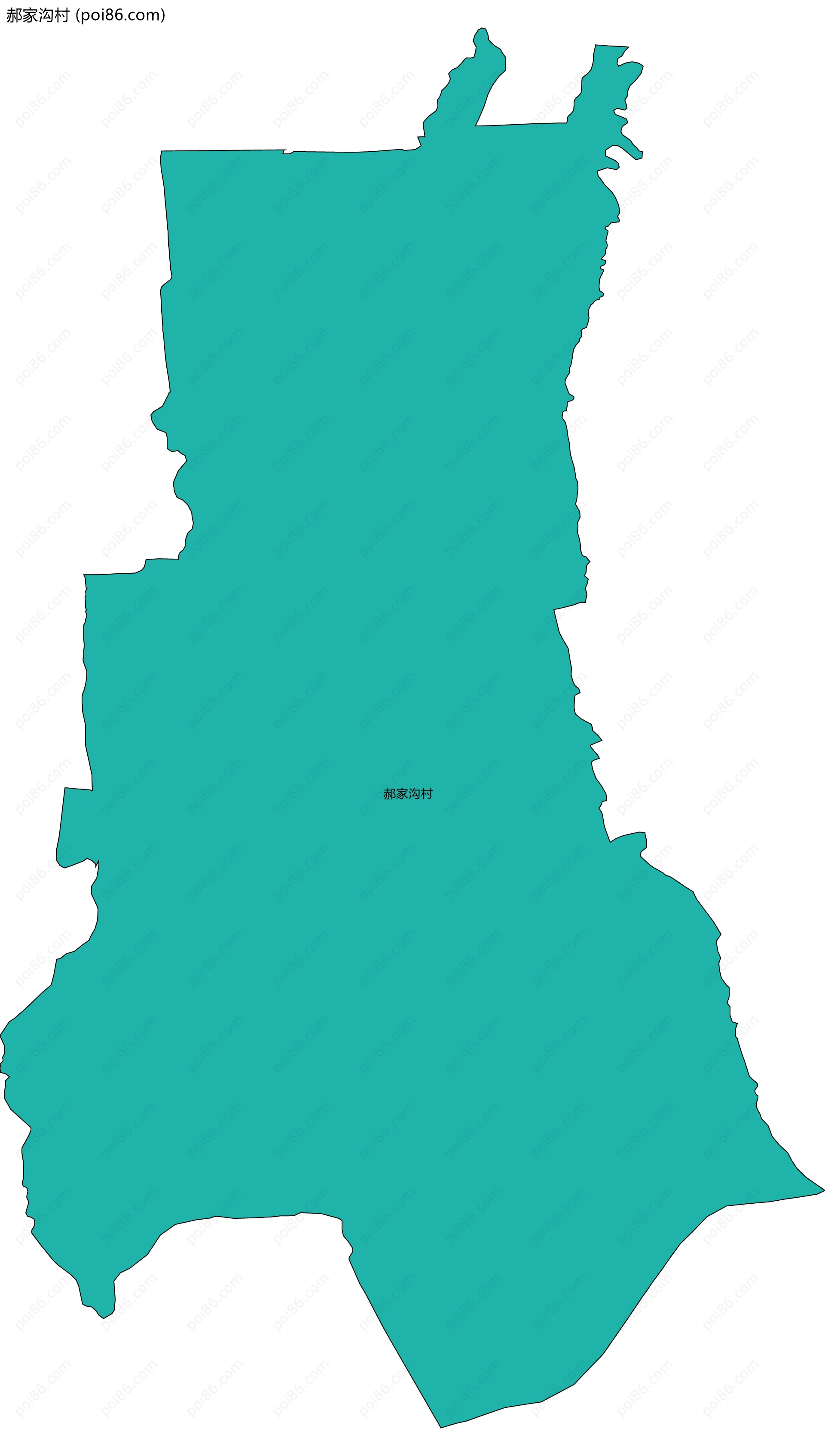 郝家沟村边界地图