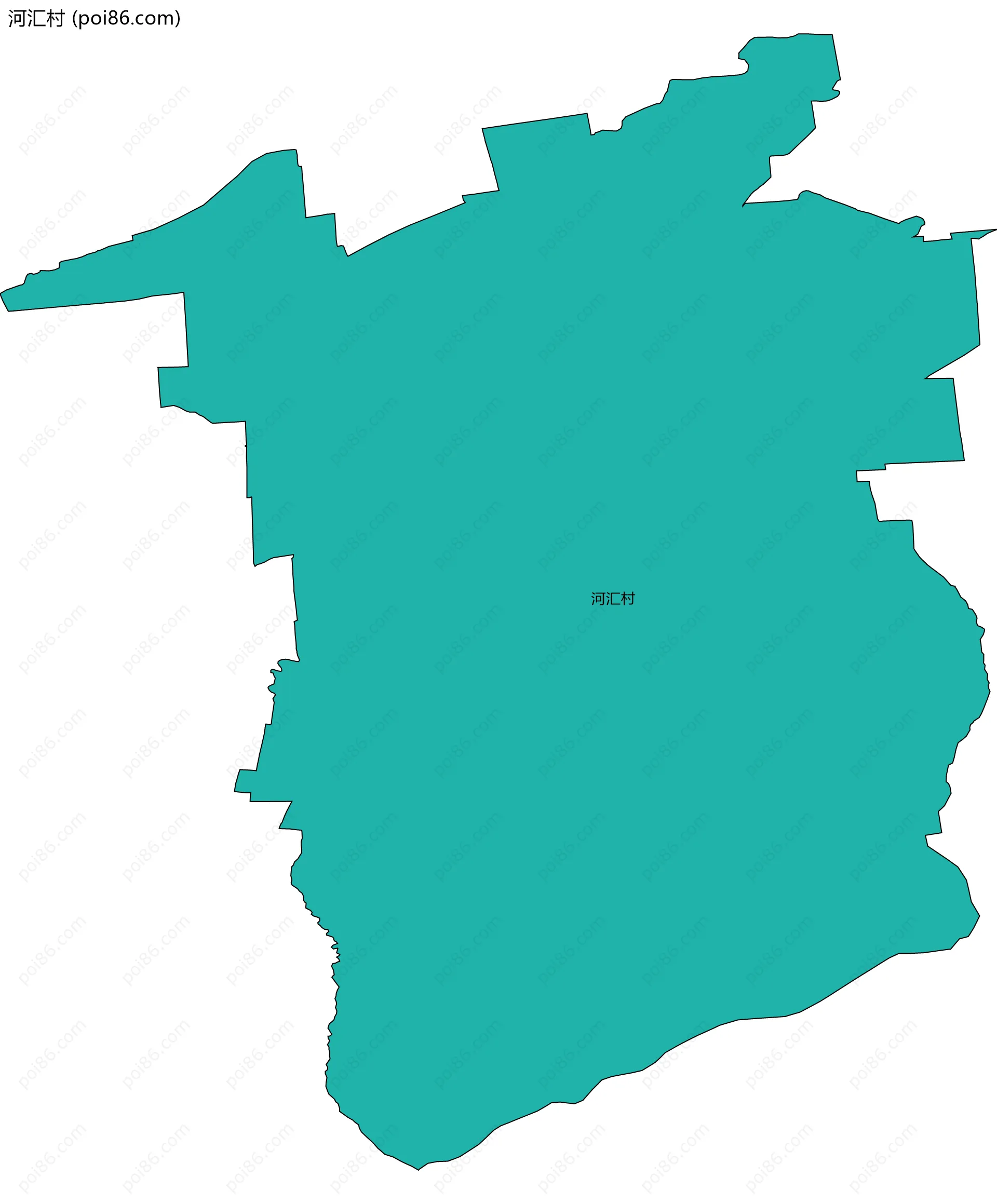 河汇村边界地图
