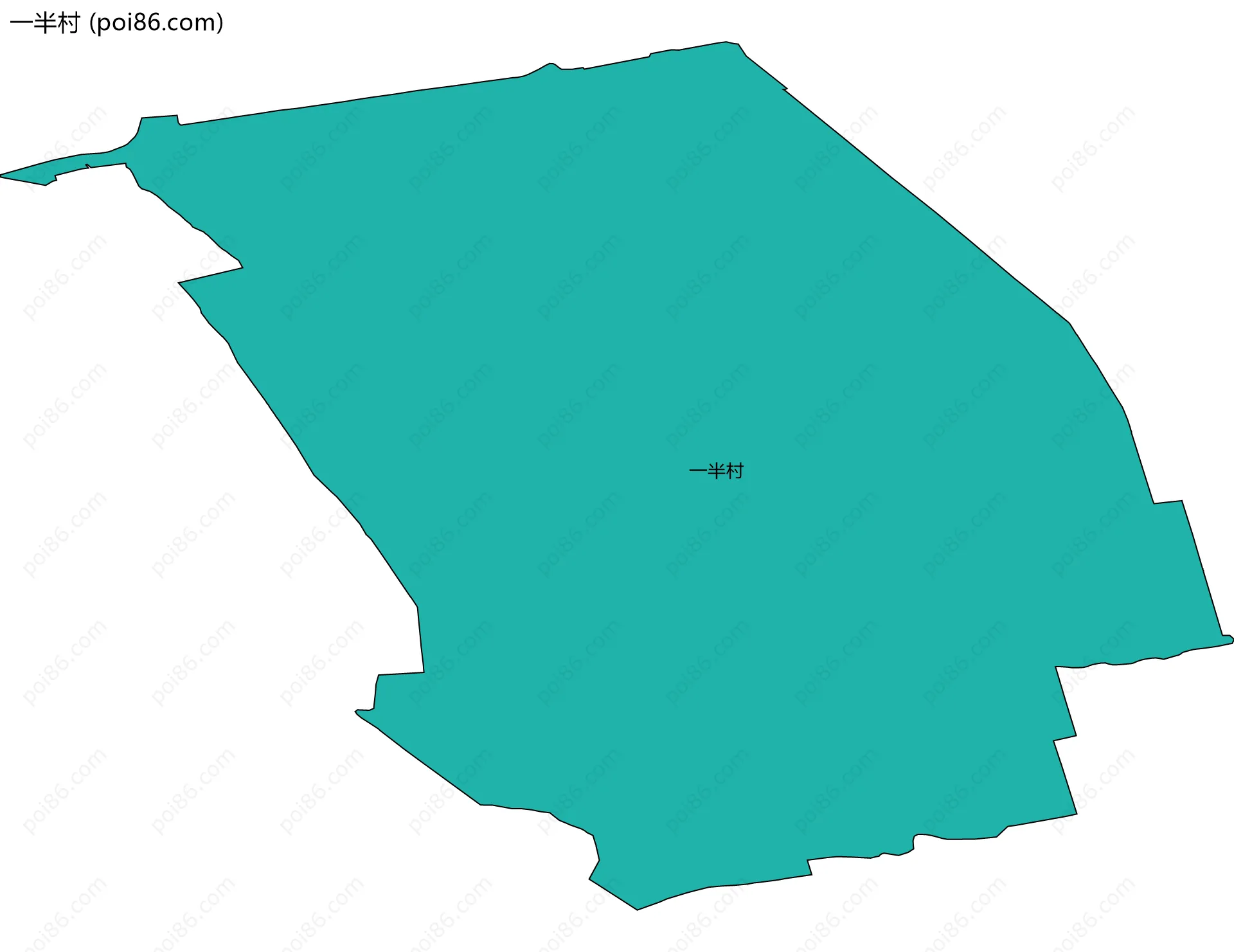 一半村边界地图