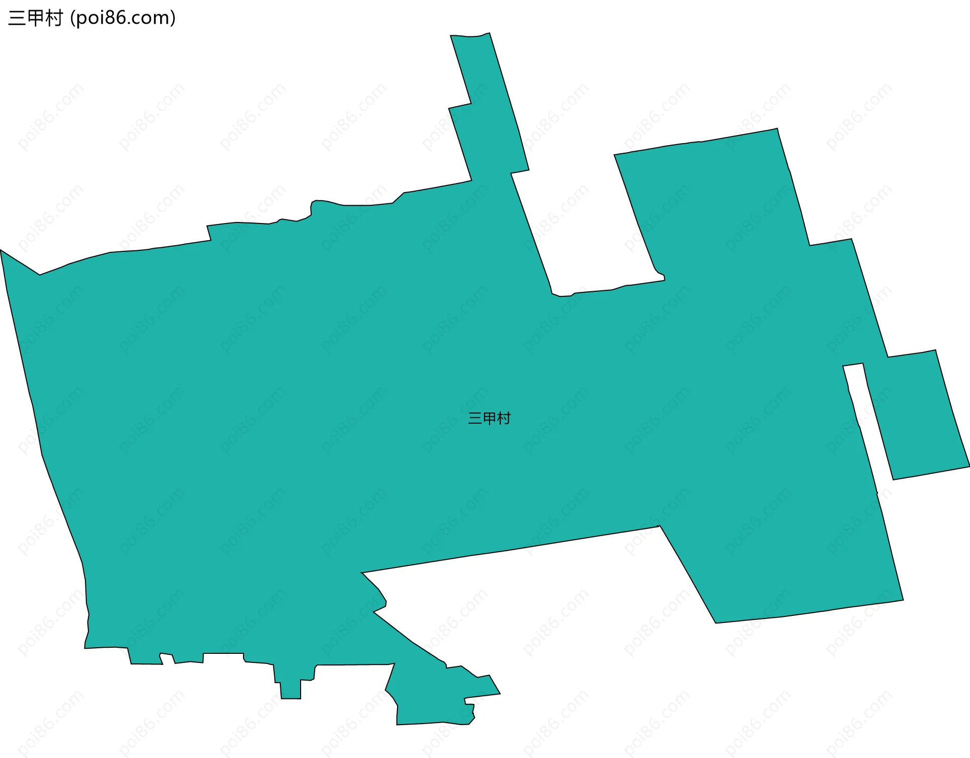 三甲村边界地图