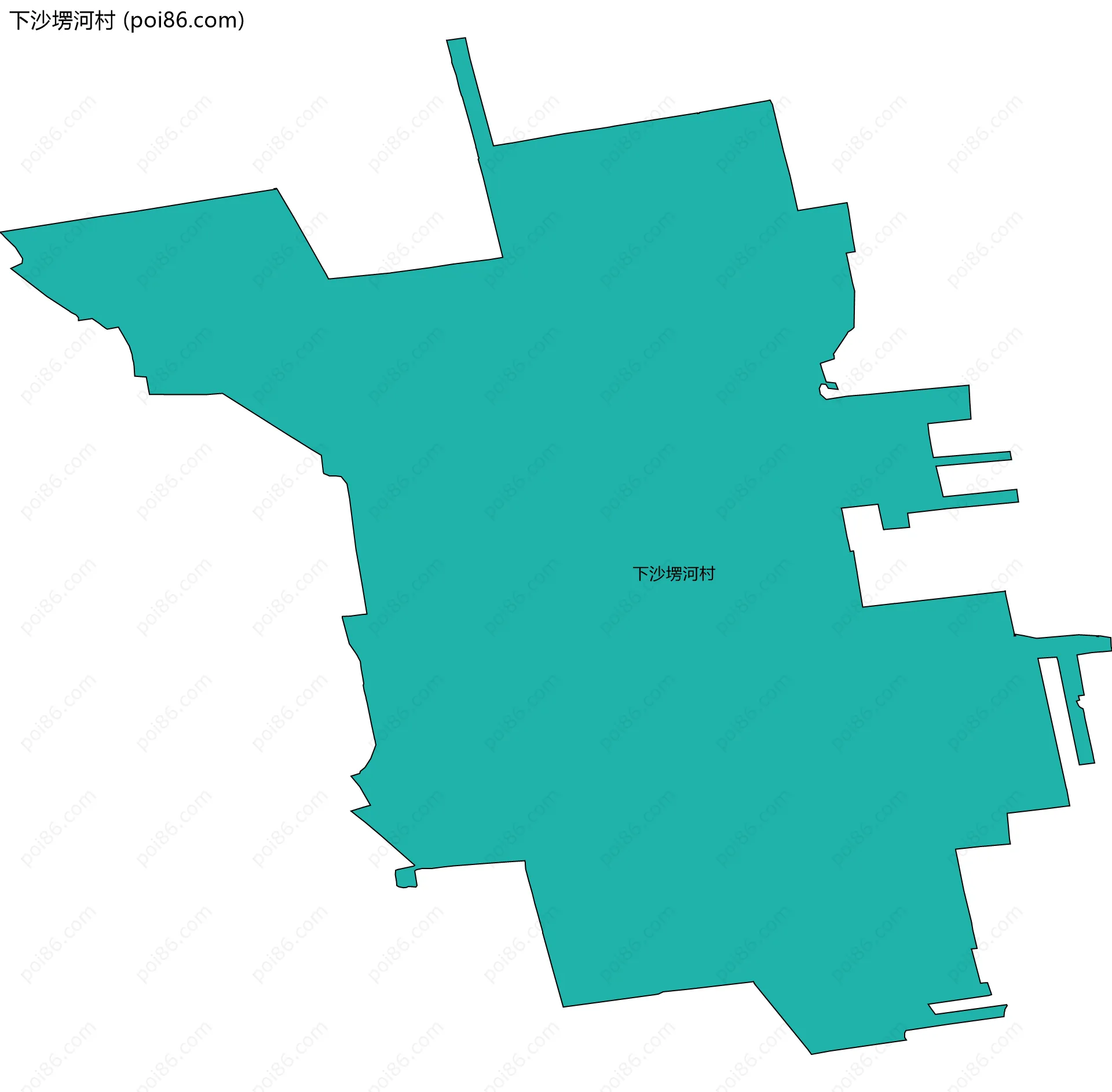 下沙塄河村边界地图