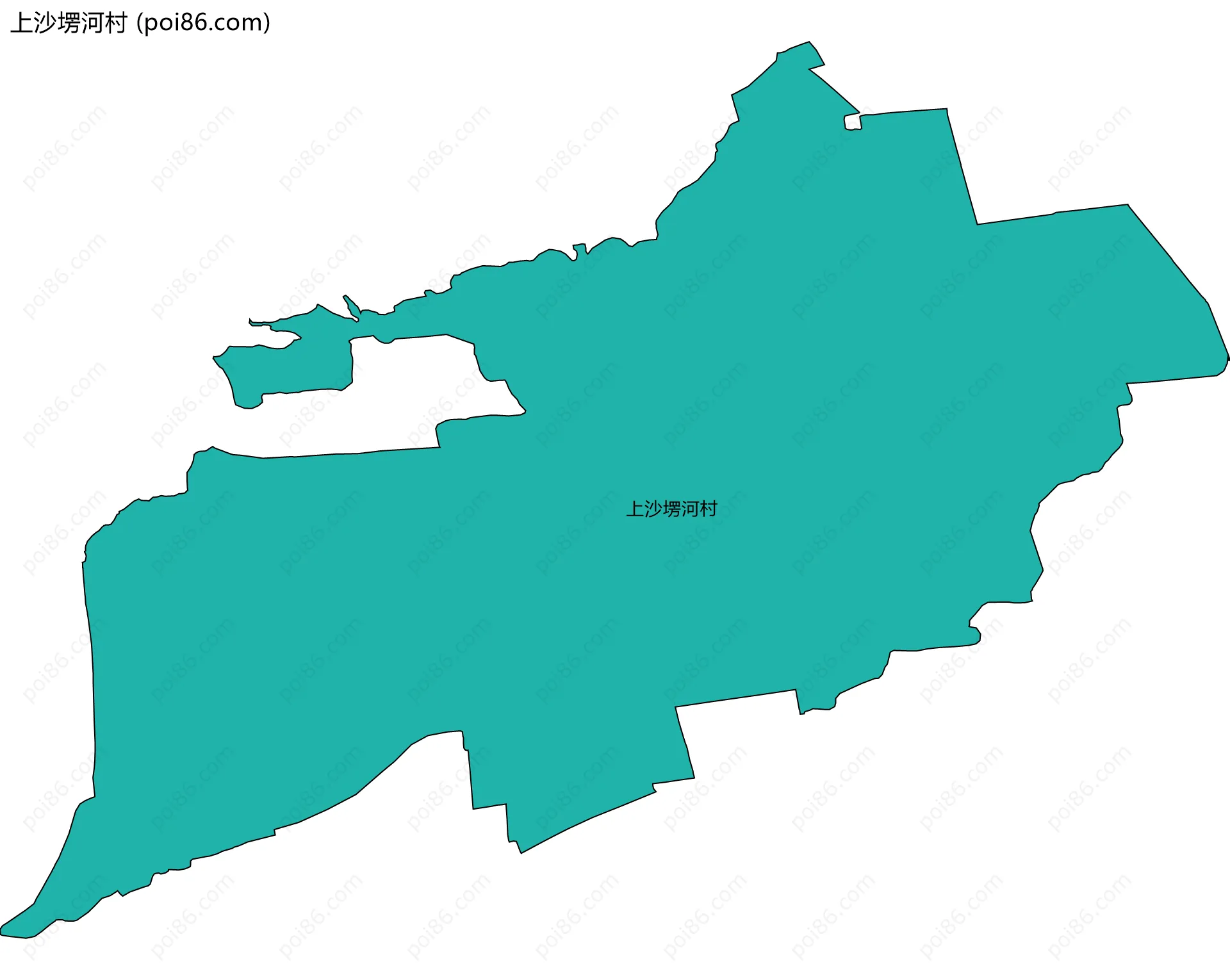 上沙塄河村边界地图