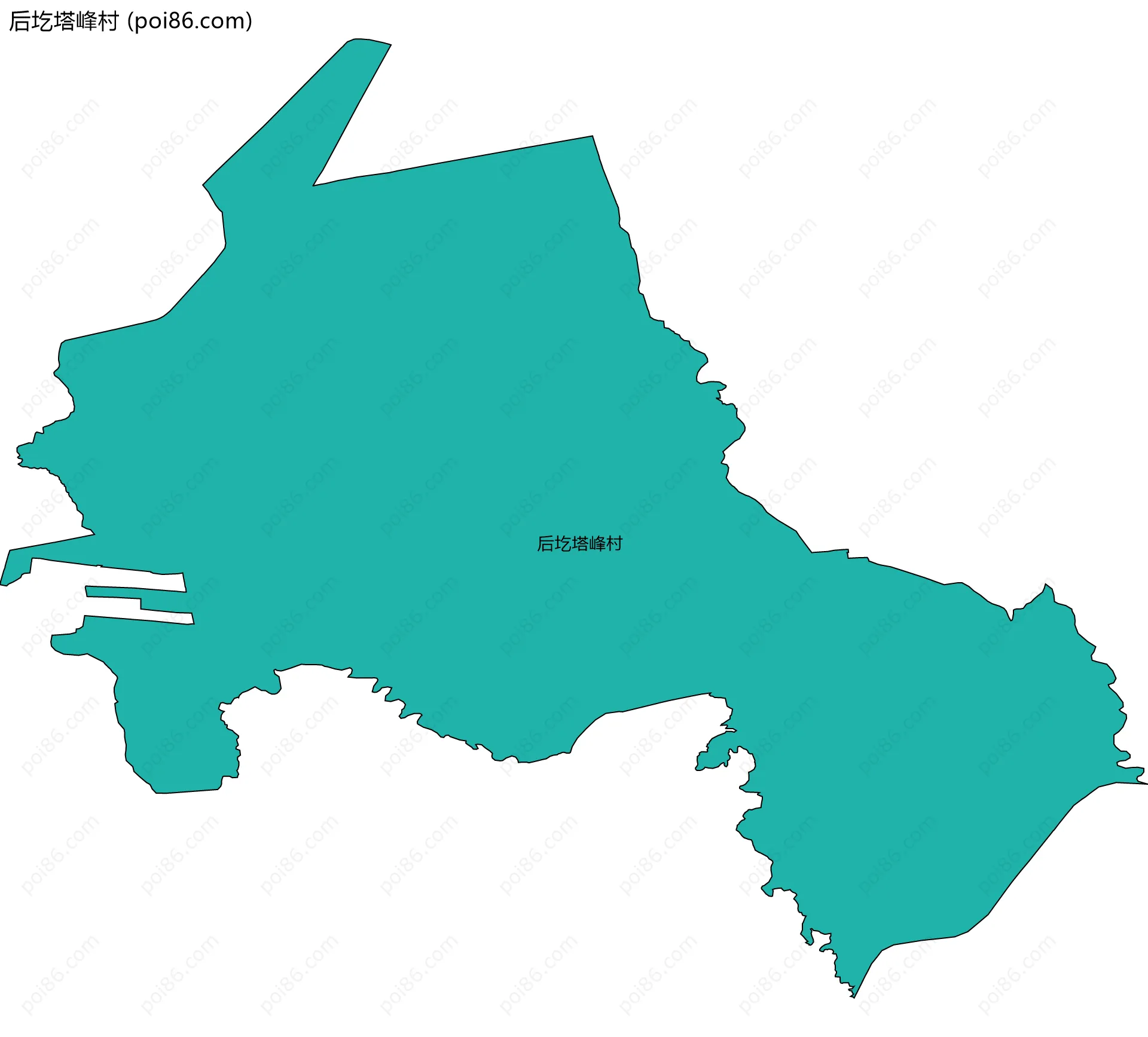后圪塔峰村边界地图
