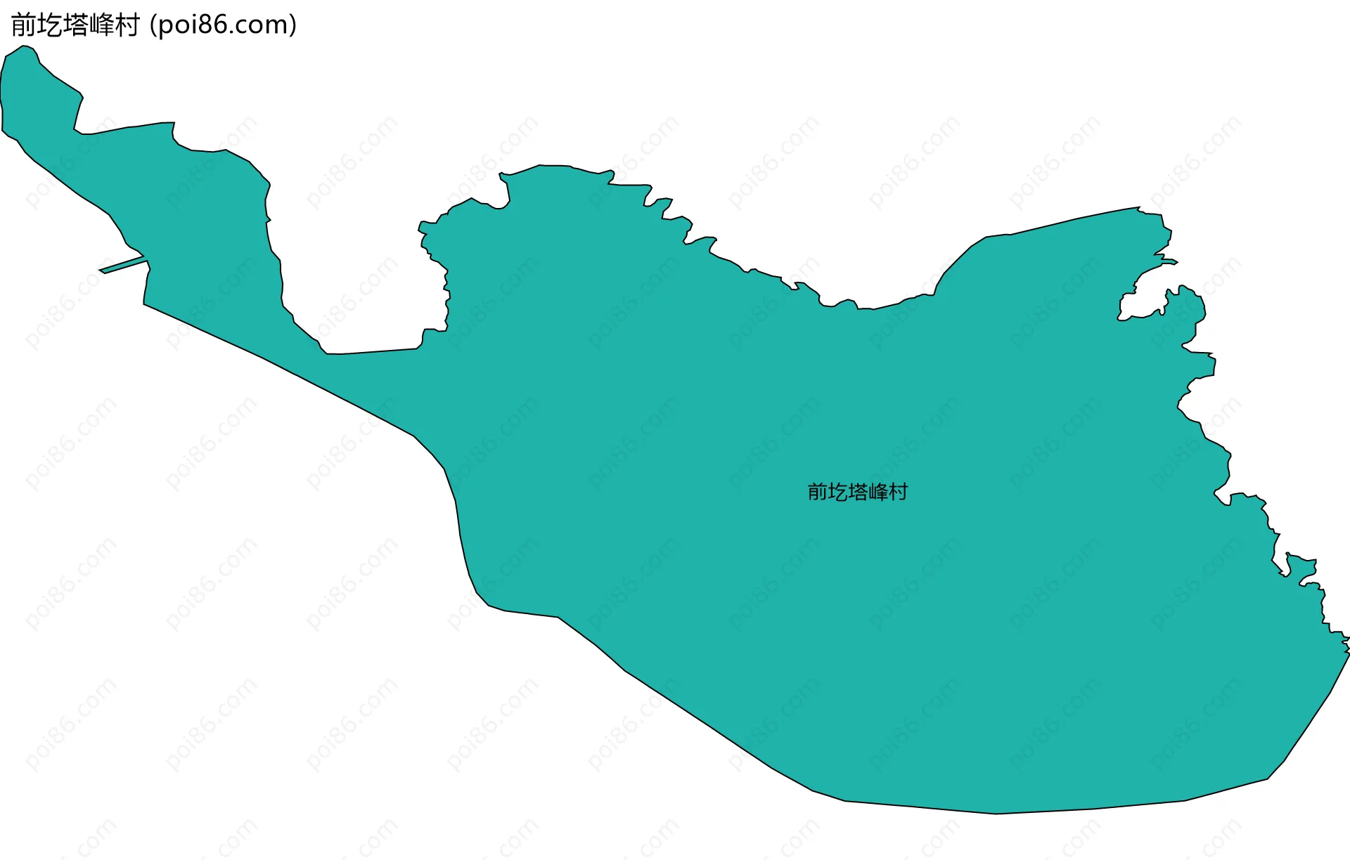 前圪塔峰村边界地图