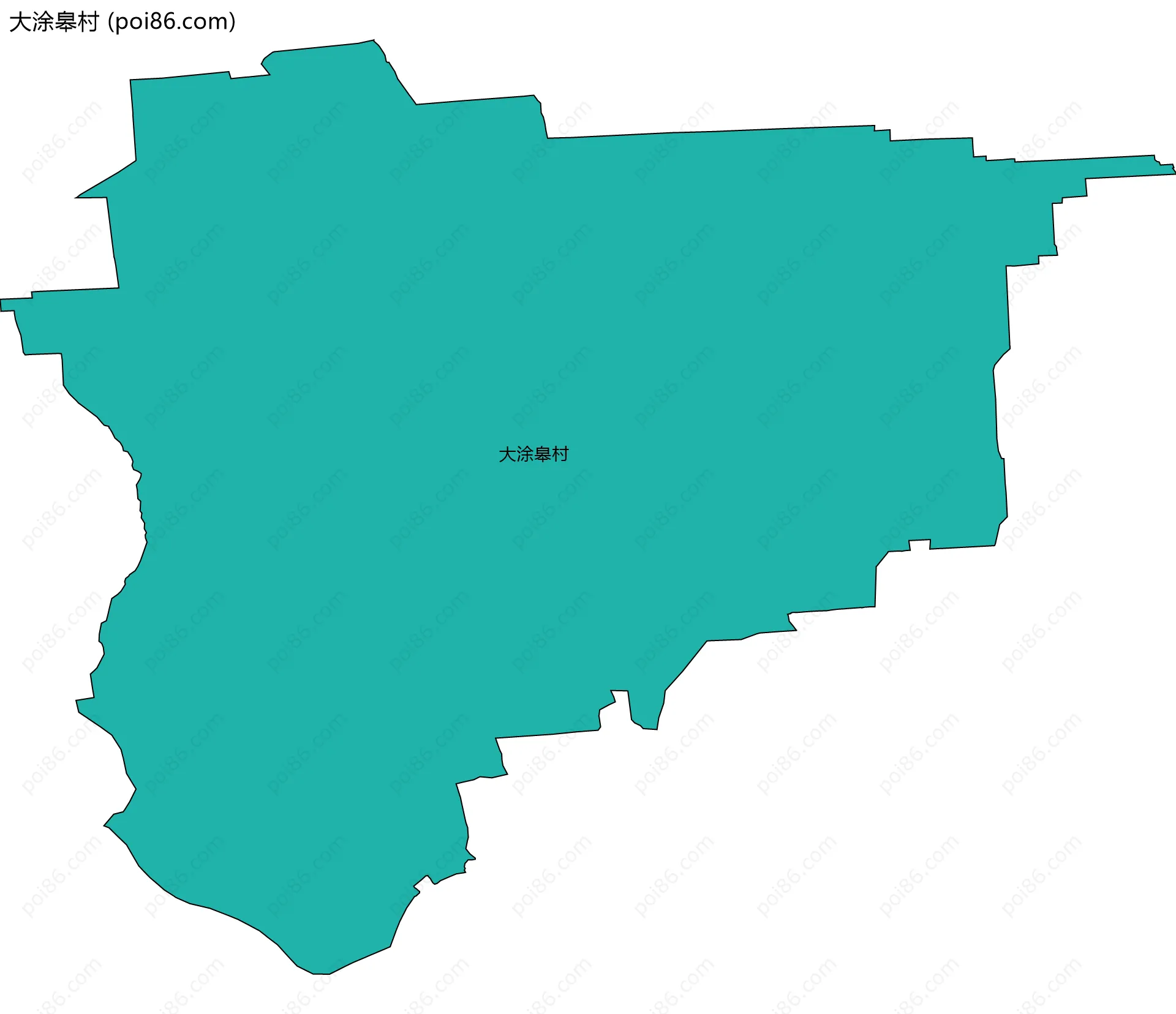 大涂皋村边界地图
