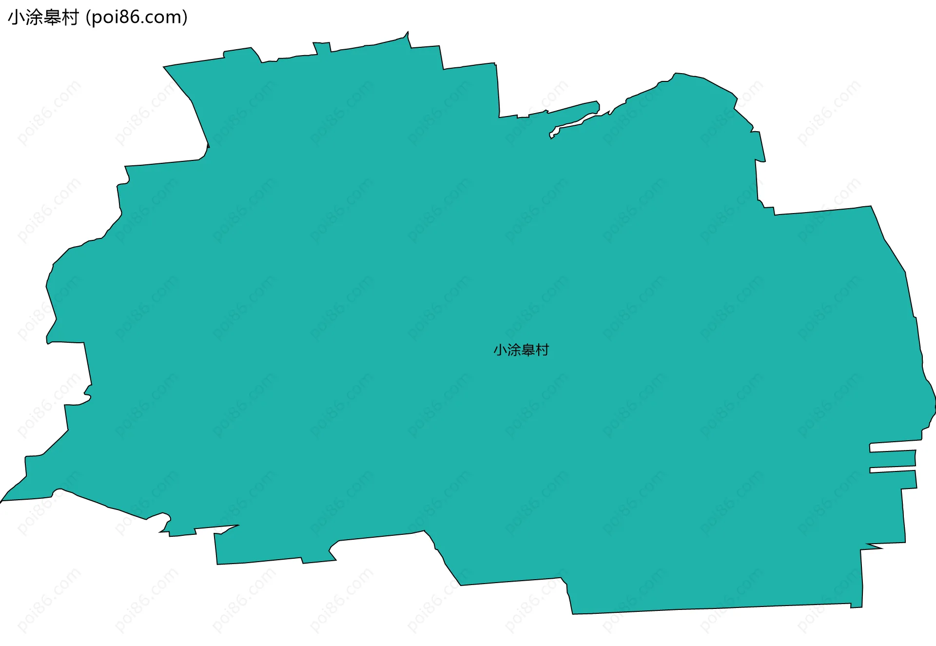 小涂皋村边界地图