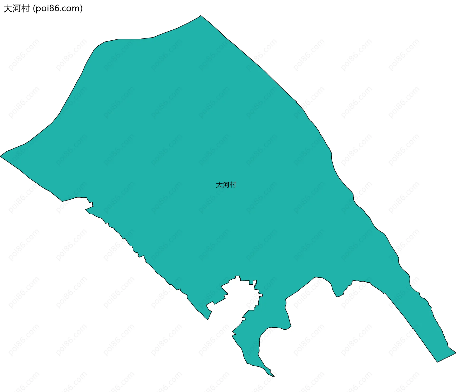 大河村边界地图