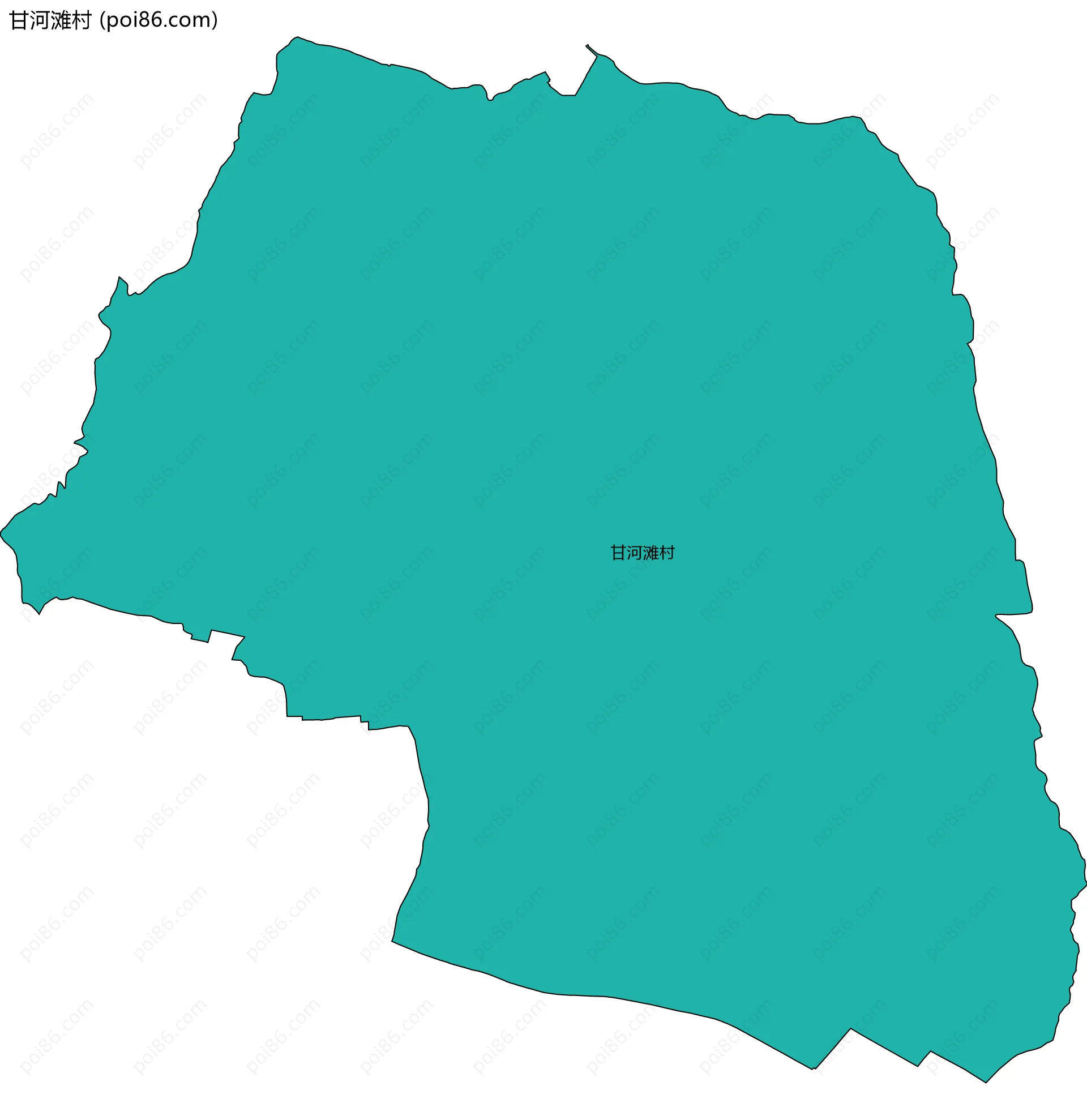 甘河滩村边界地图