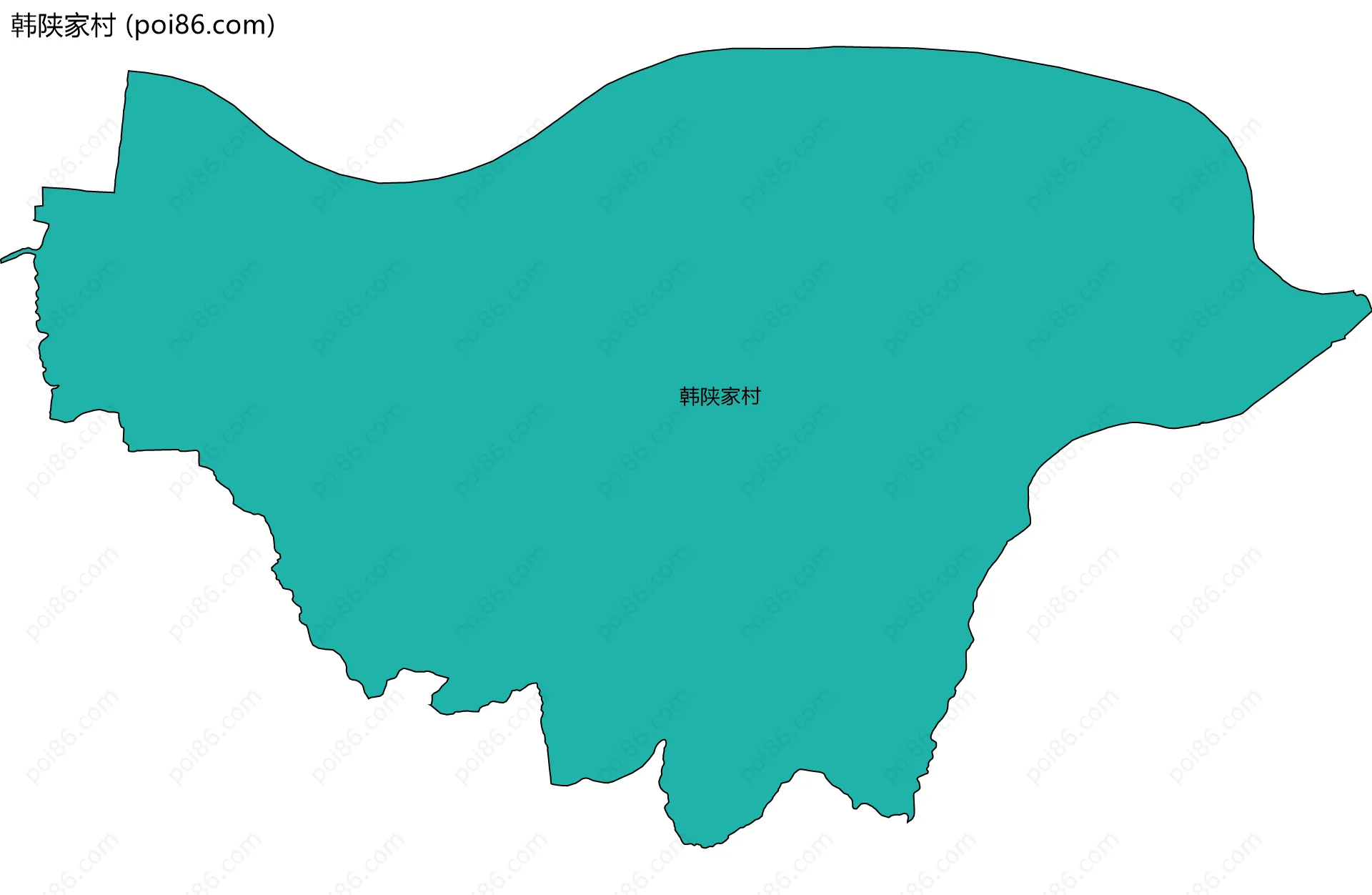韩陕家村边界地图