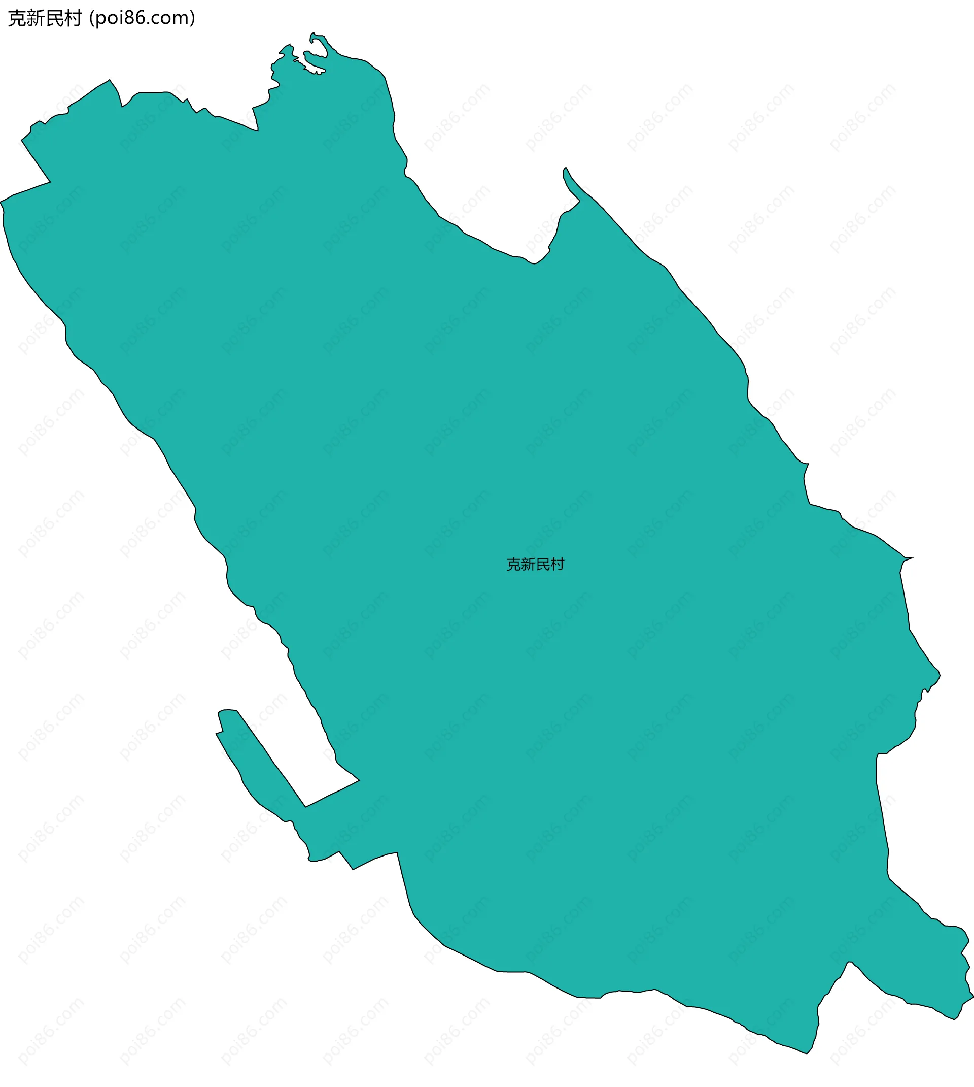 克新民村边界地图