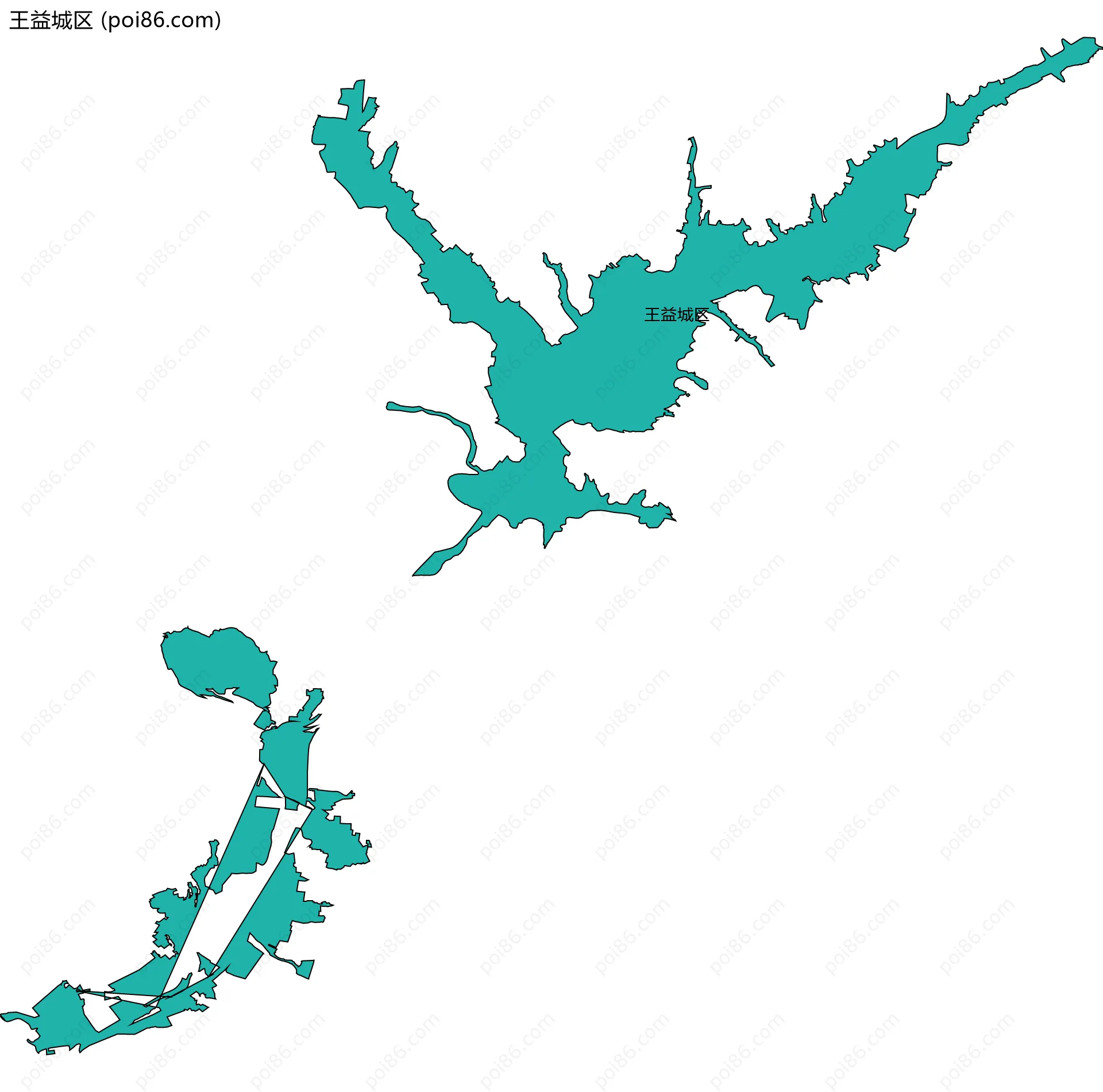 王益城区边界地图