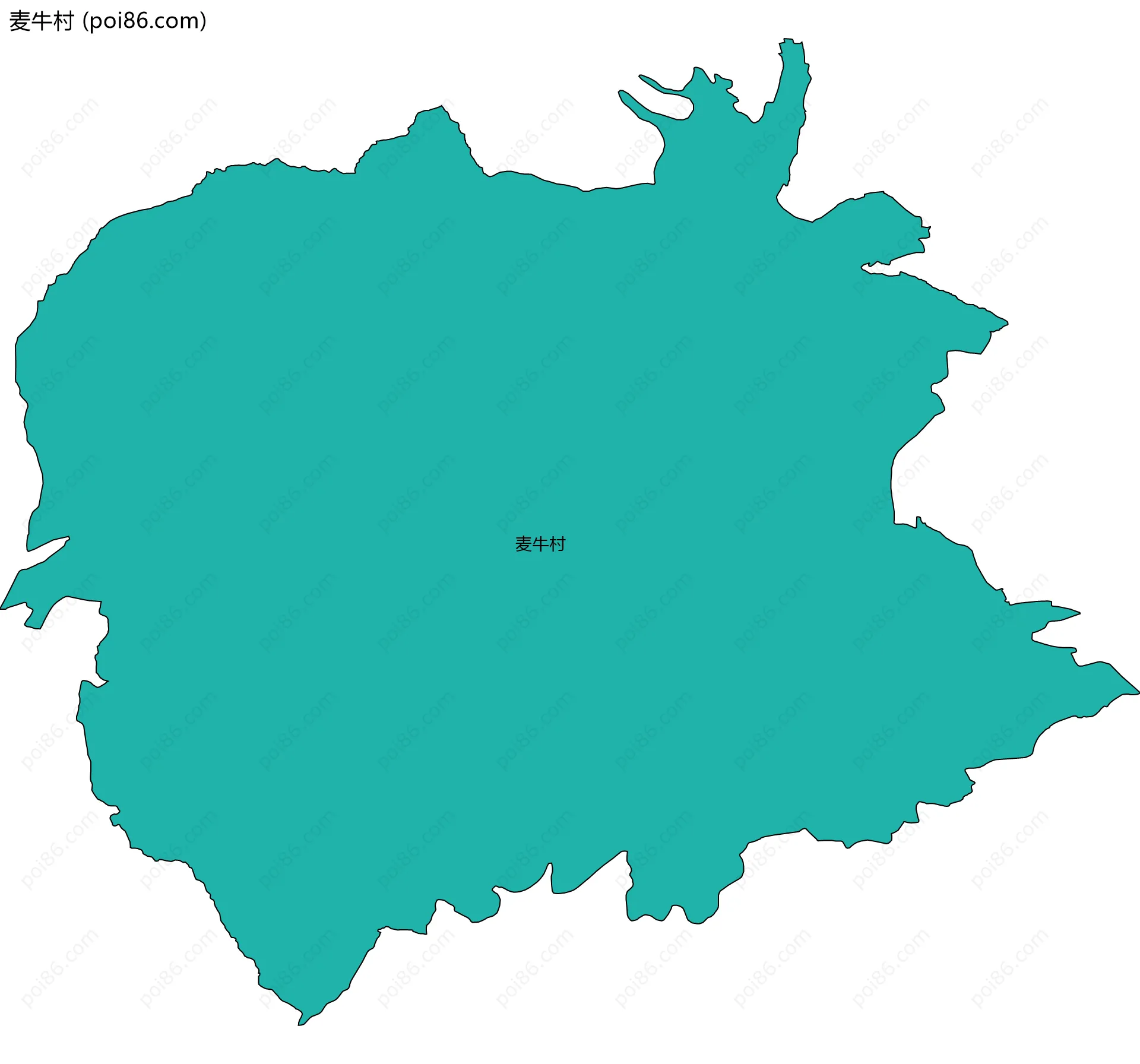 麦牛村边界地图
