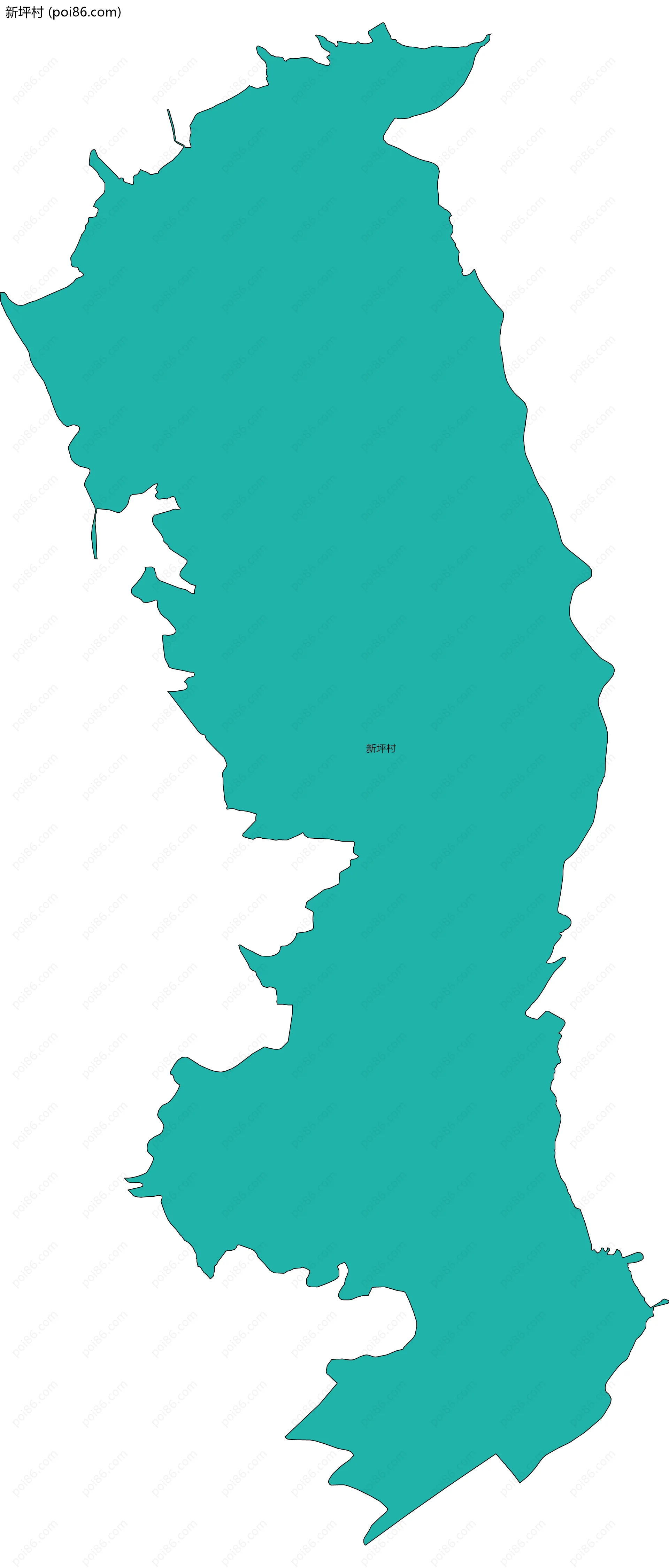 新坪村边界地图