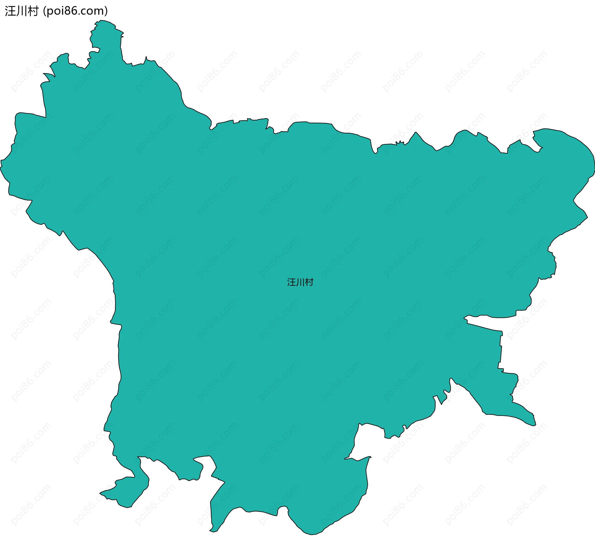 汪川村边界地图