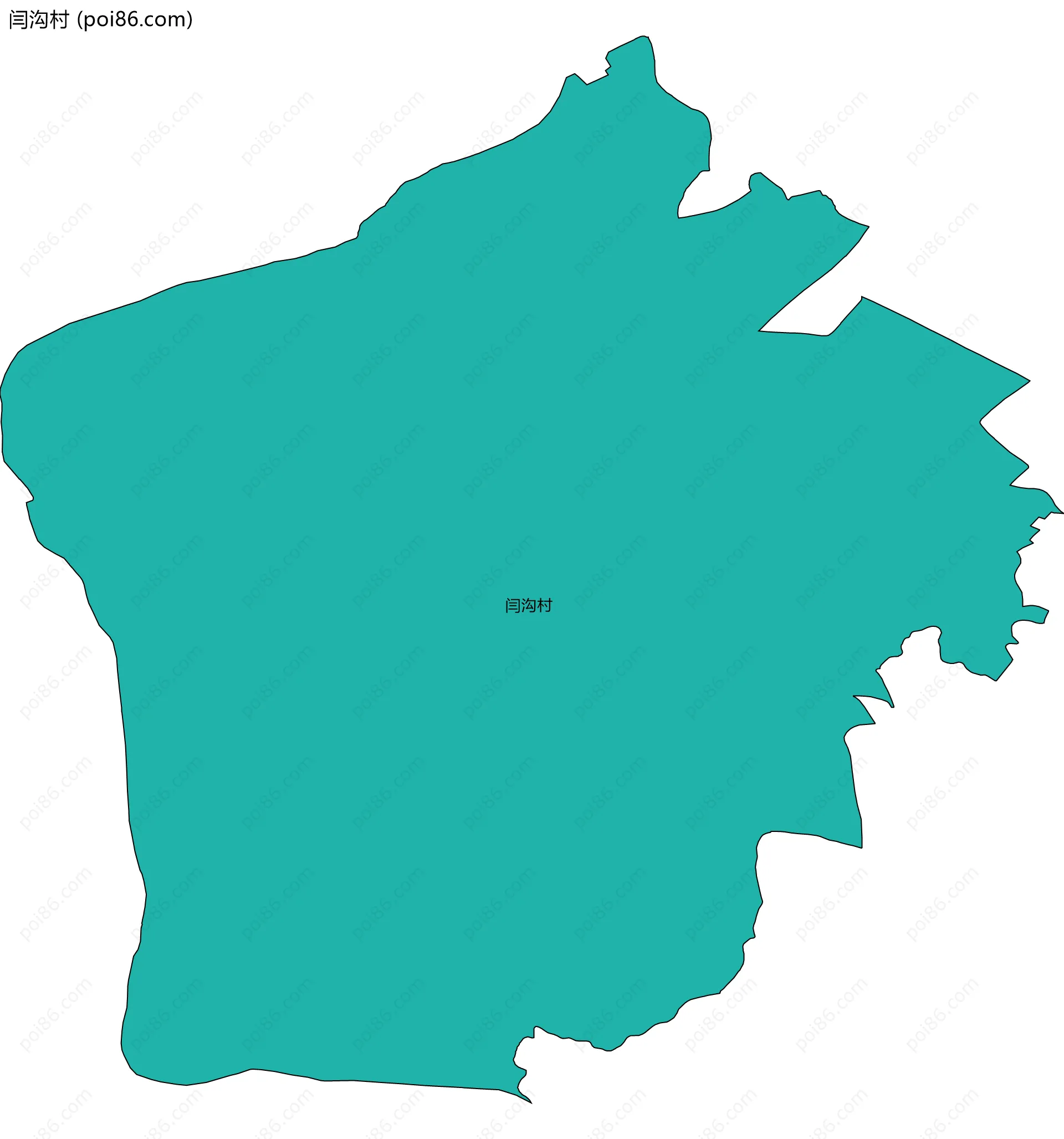 闫沟村边界地图