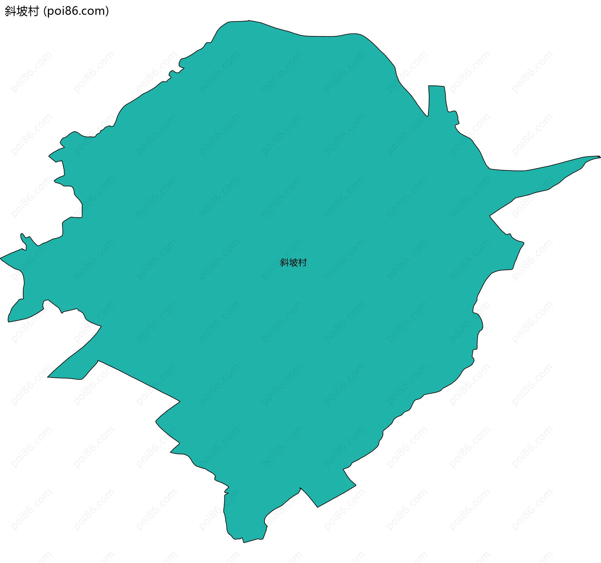 斜坡村边界地图