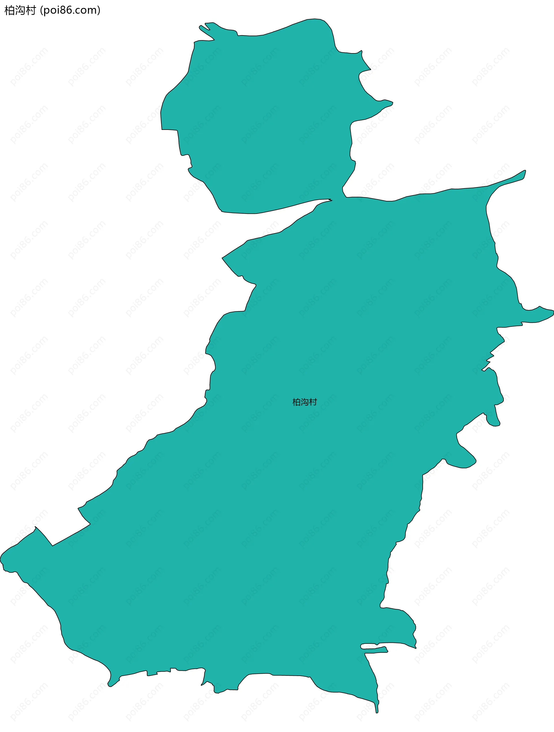 柏沟村边界地图