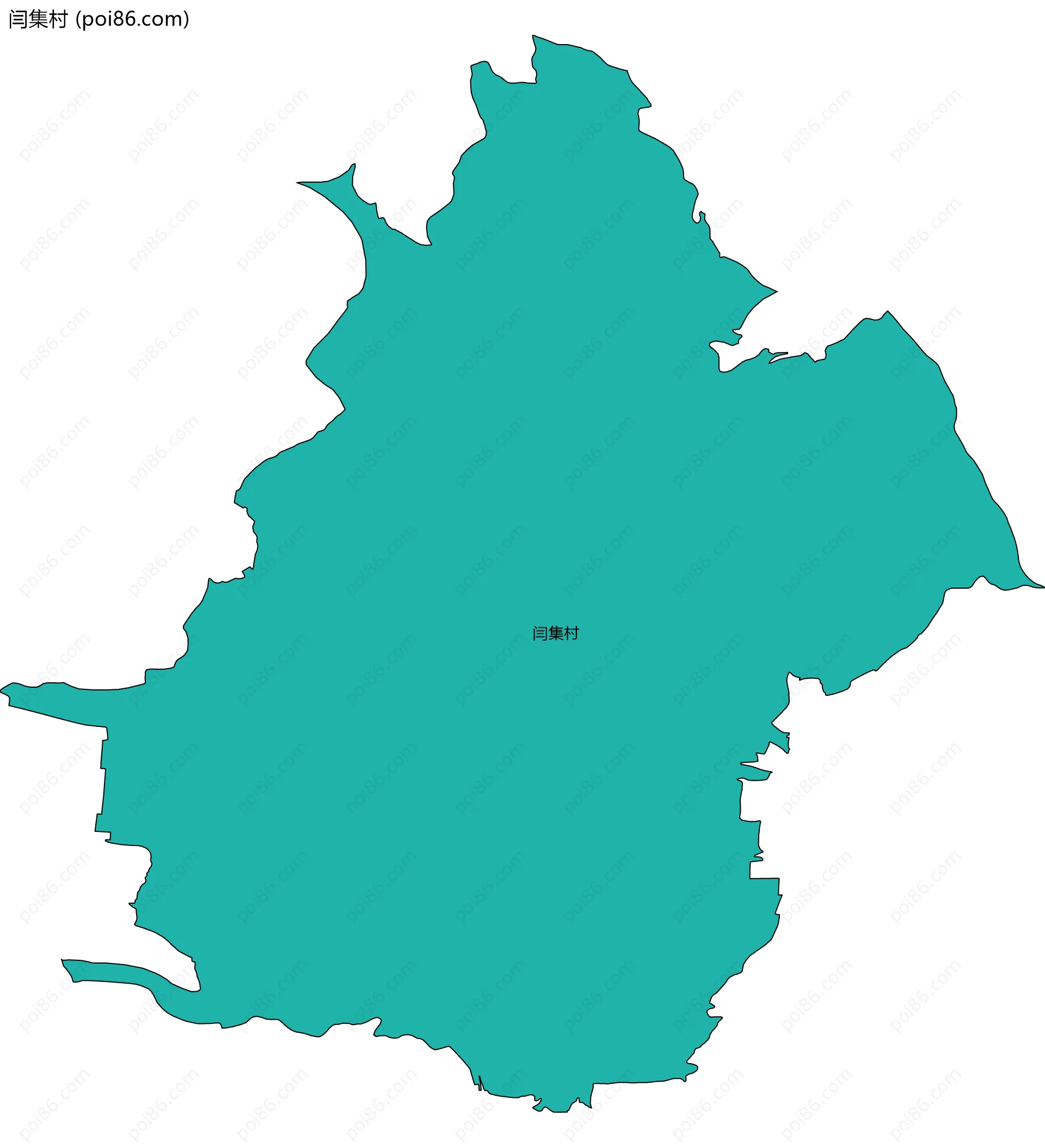 闫集村边界地图