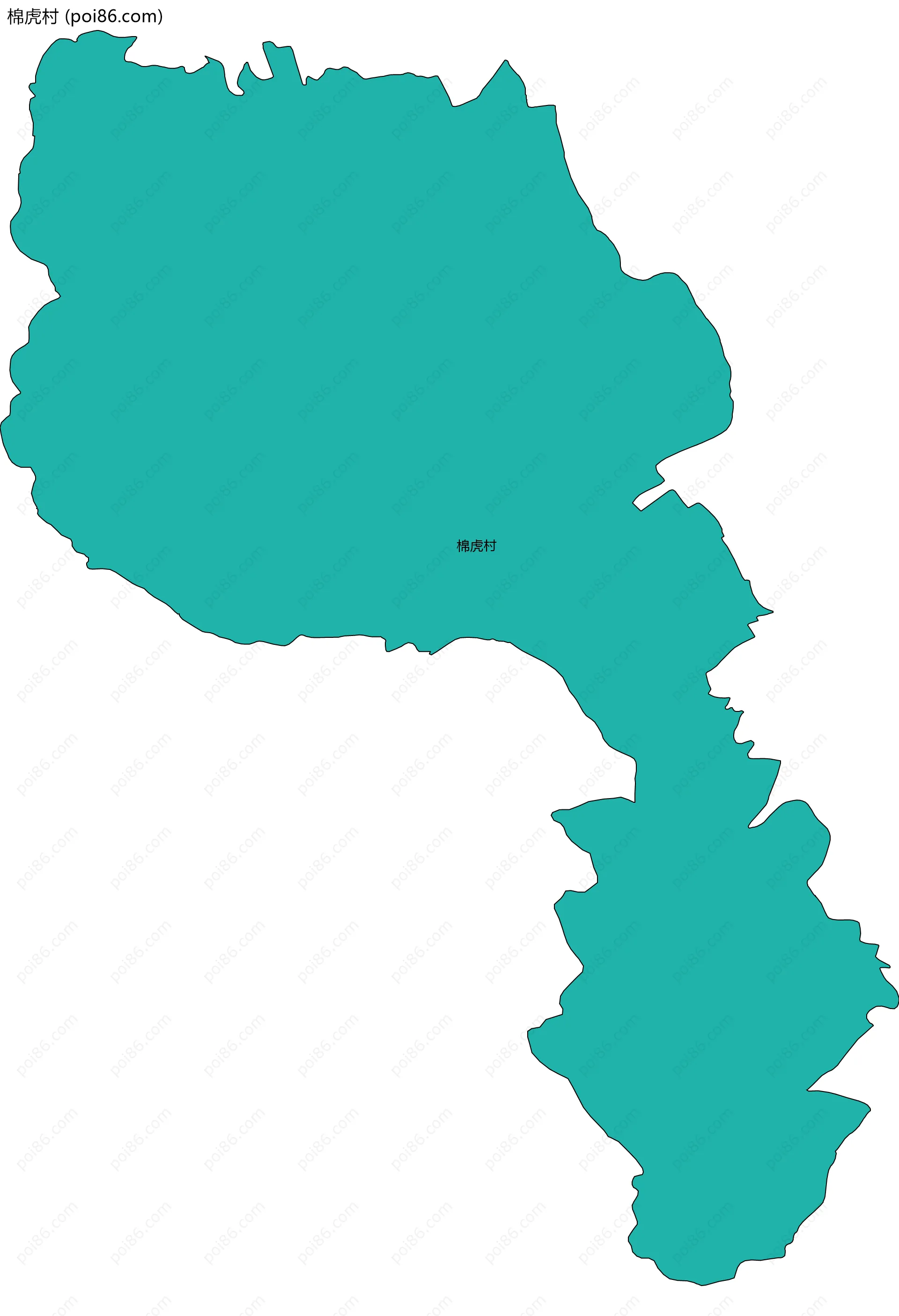 棉虎村边界地图