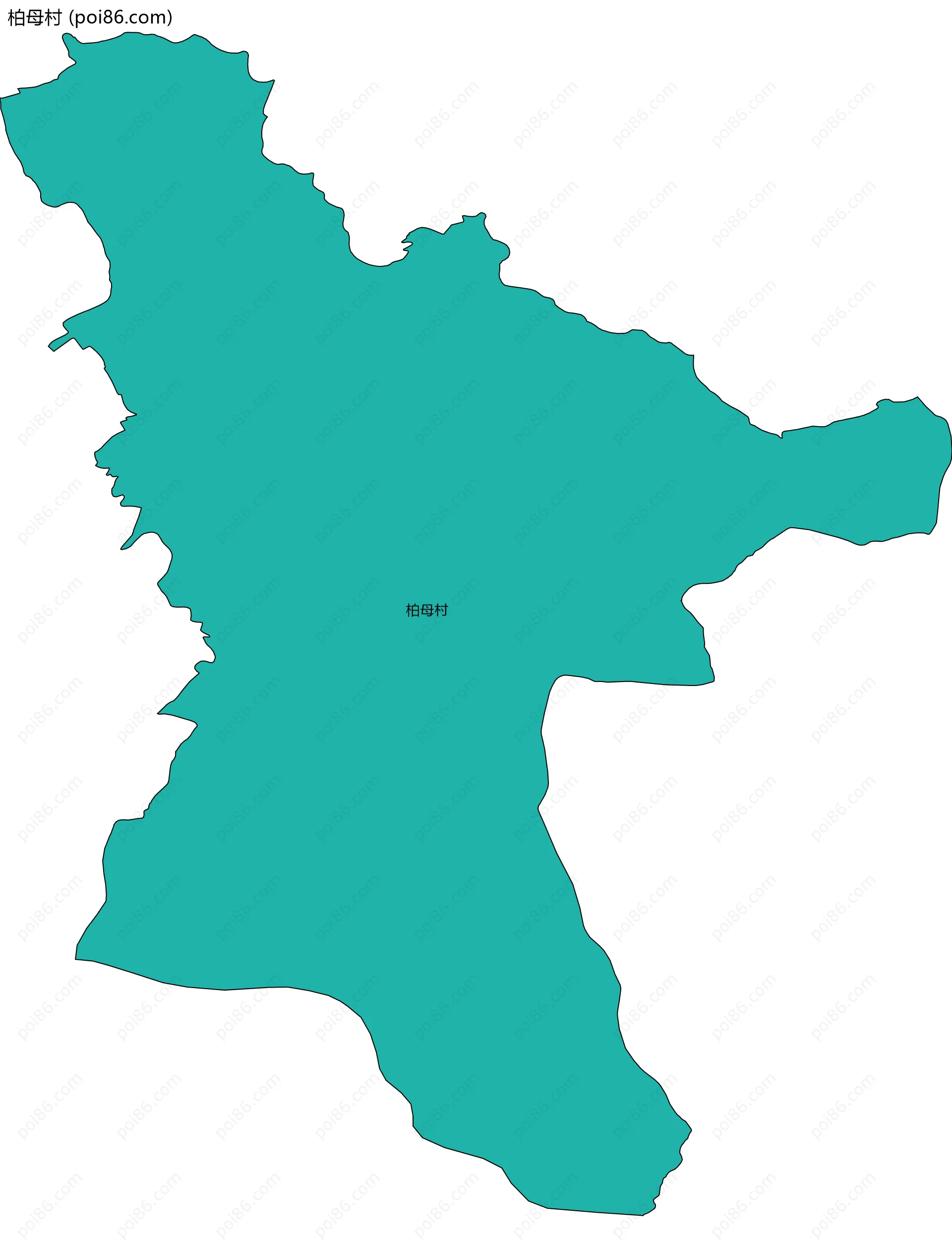柏母村边界地图
