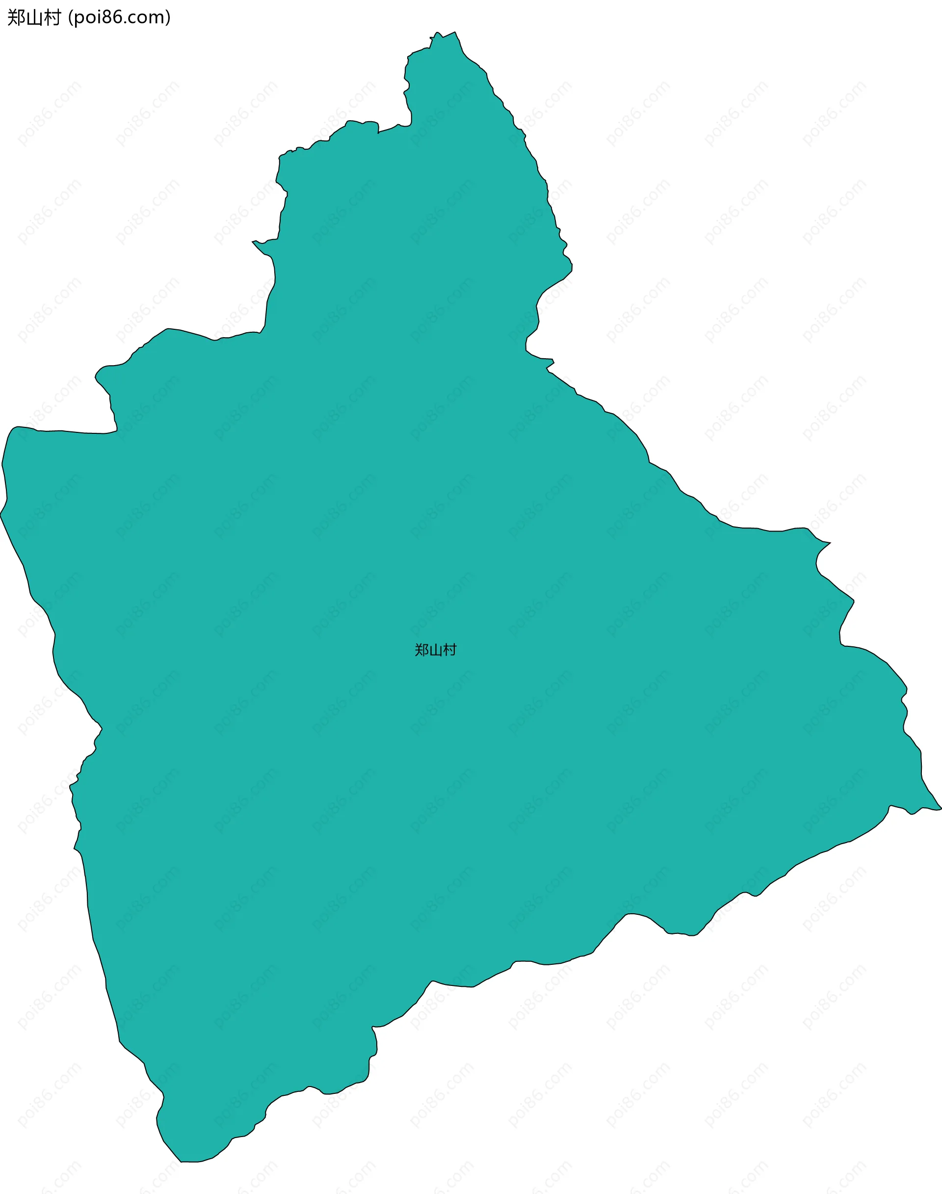 郑山村边界地图