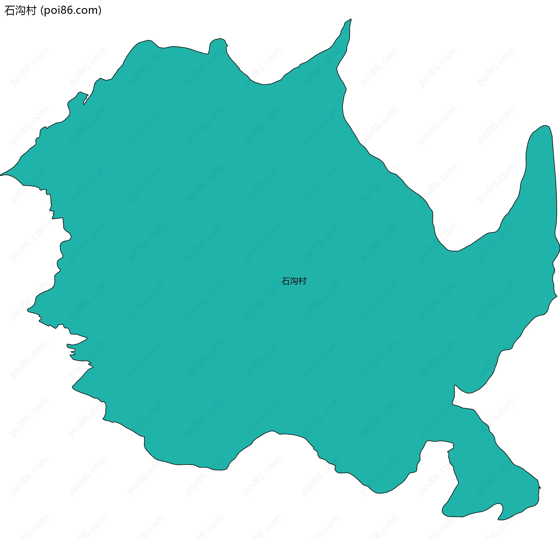 石沟村边界地图