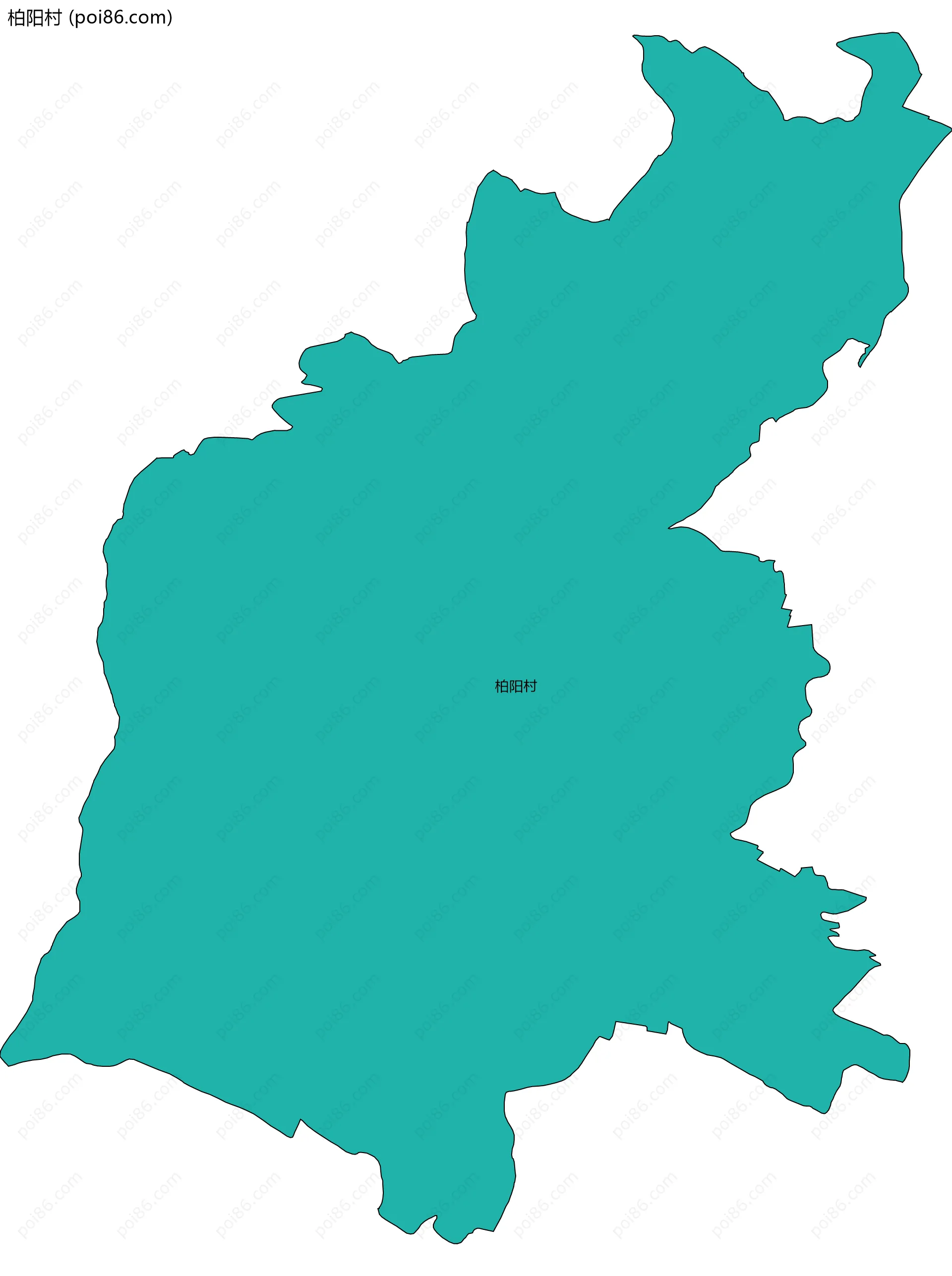 柏阳村边界地图