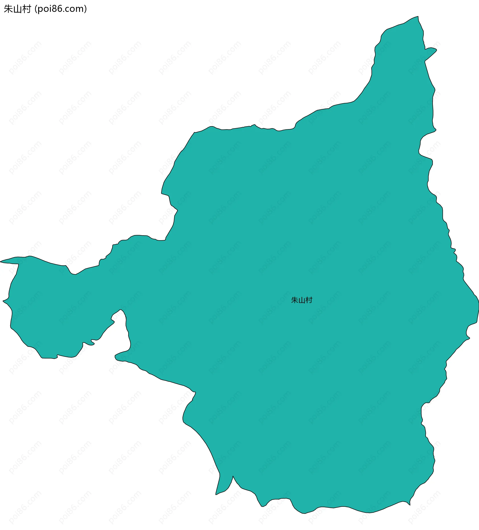 朱山村边界地图