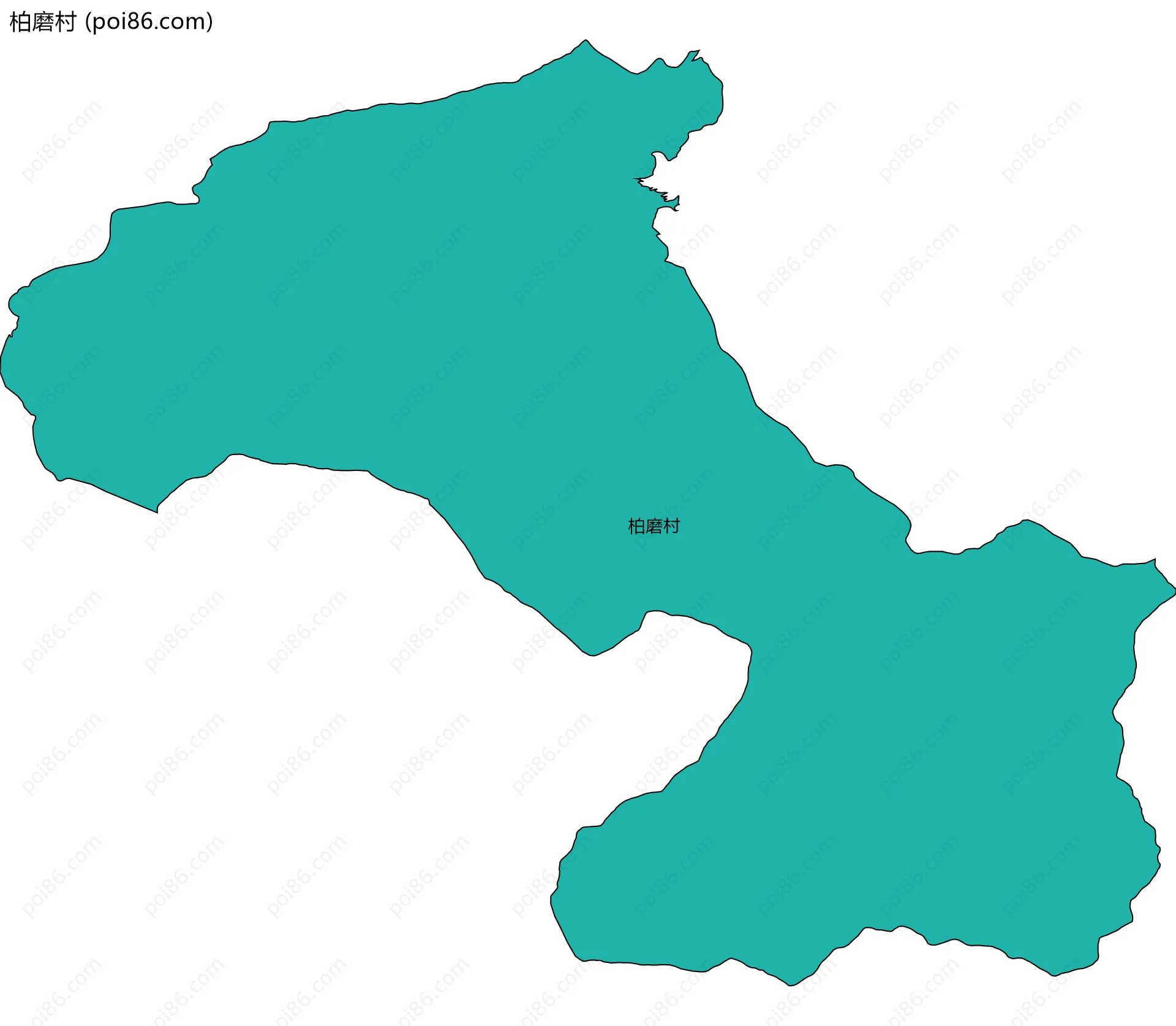 柏磨村边界地图