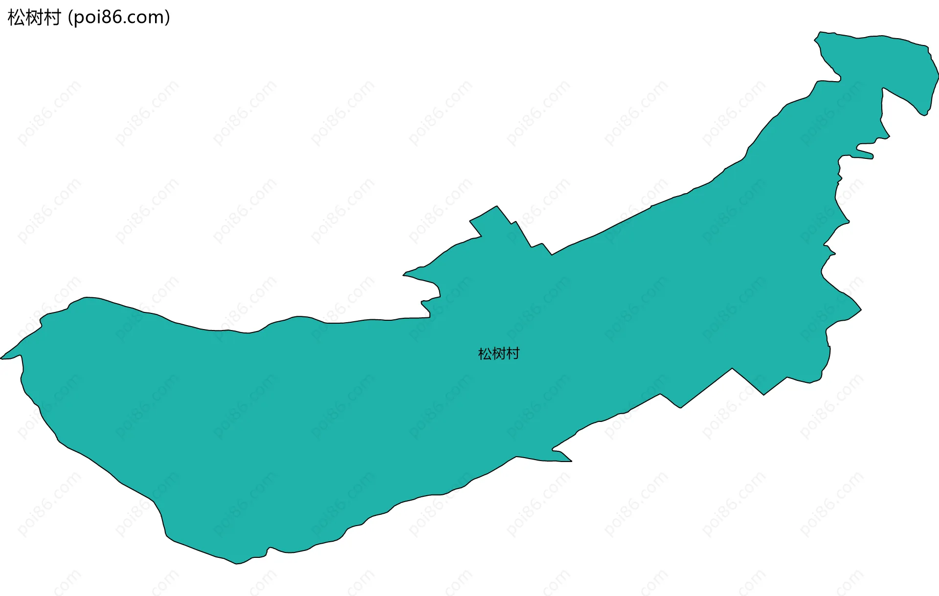 松树村边界地图