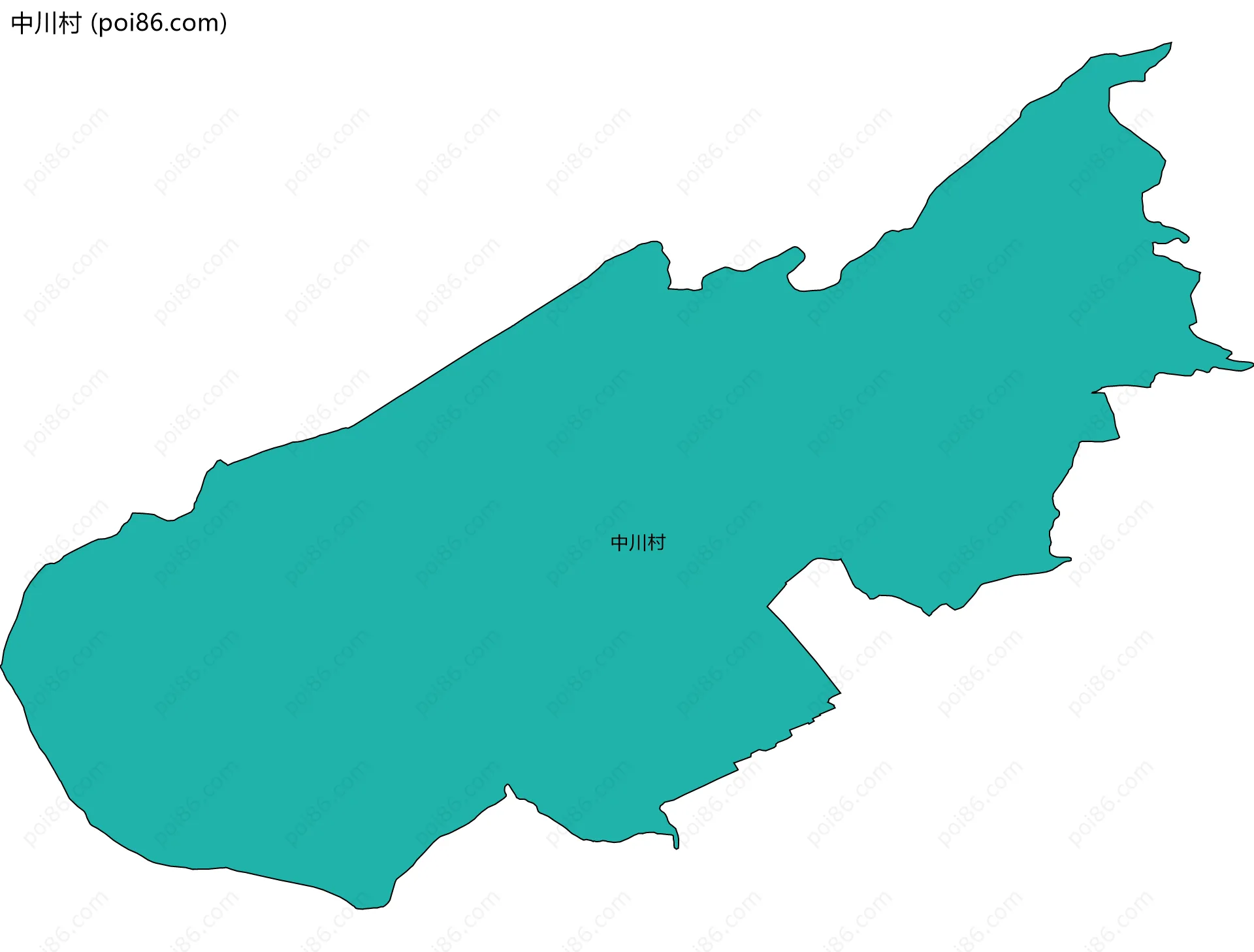 中川村边界地图