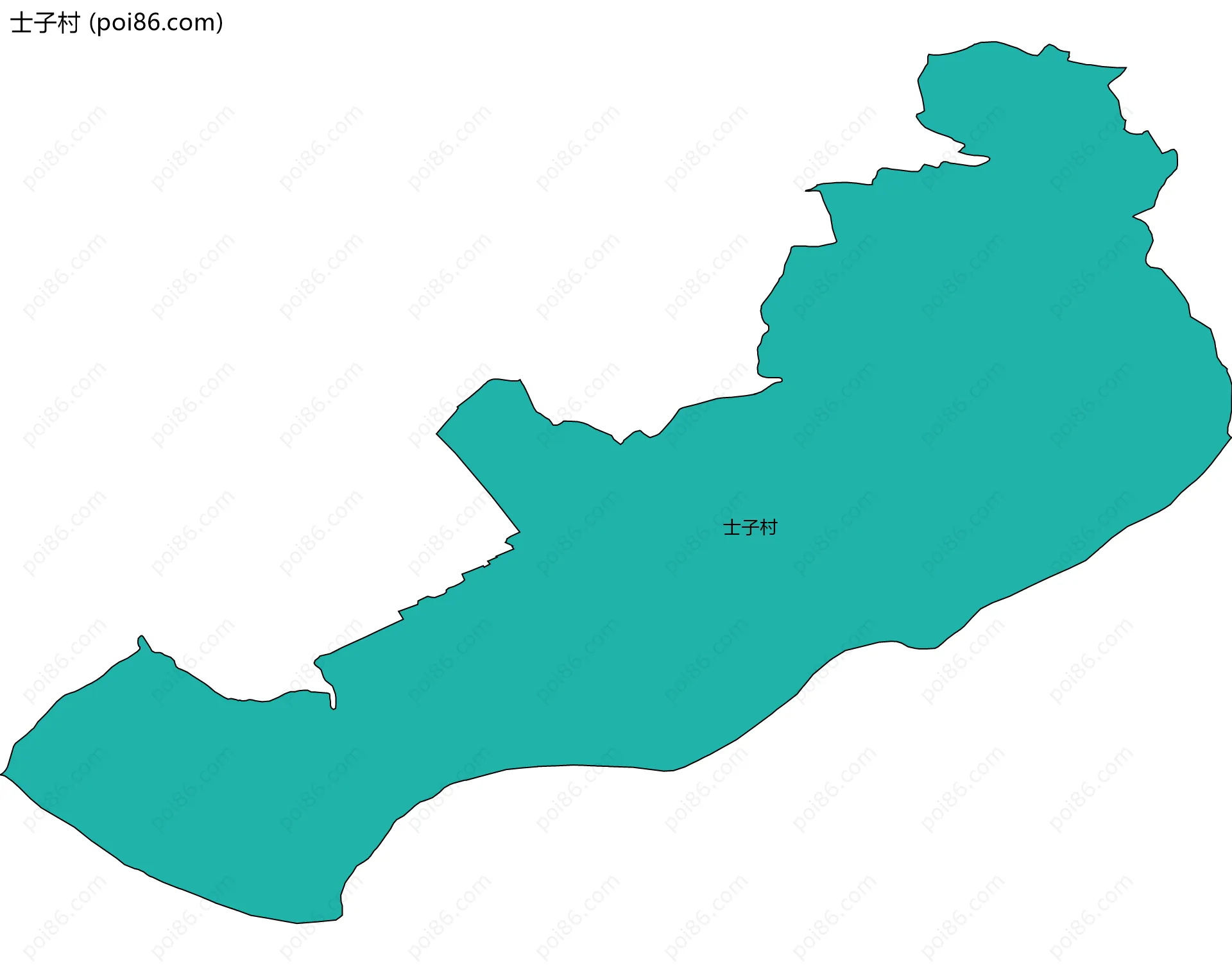 士子村边界地图