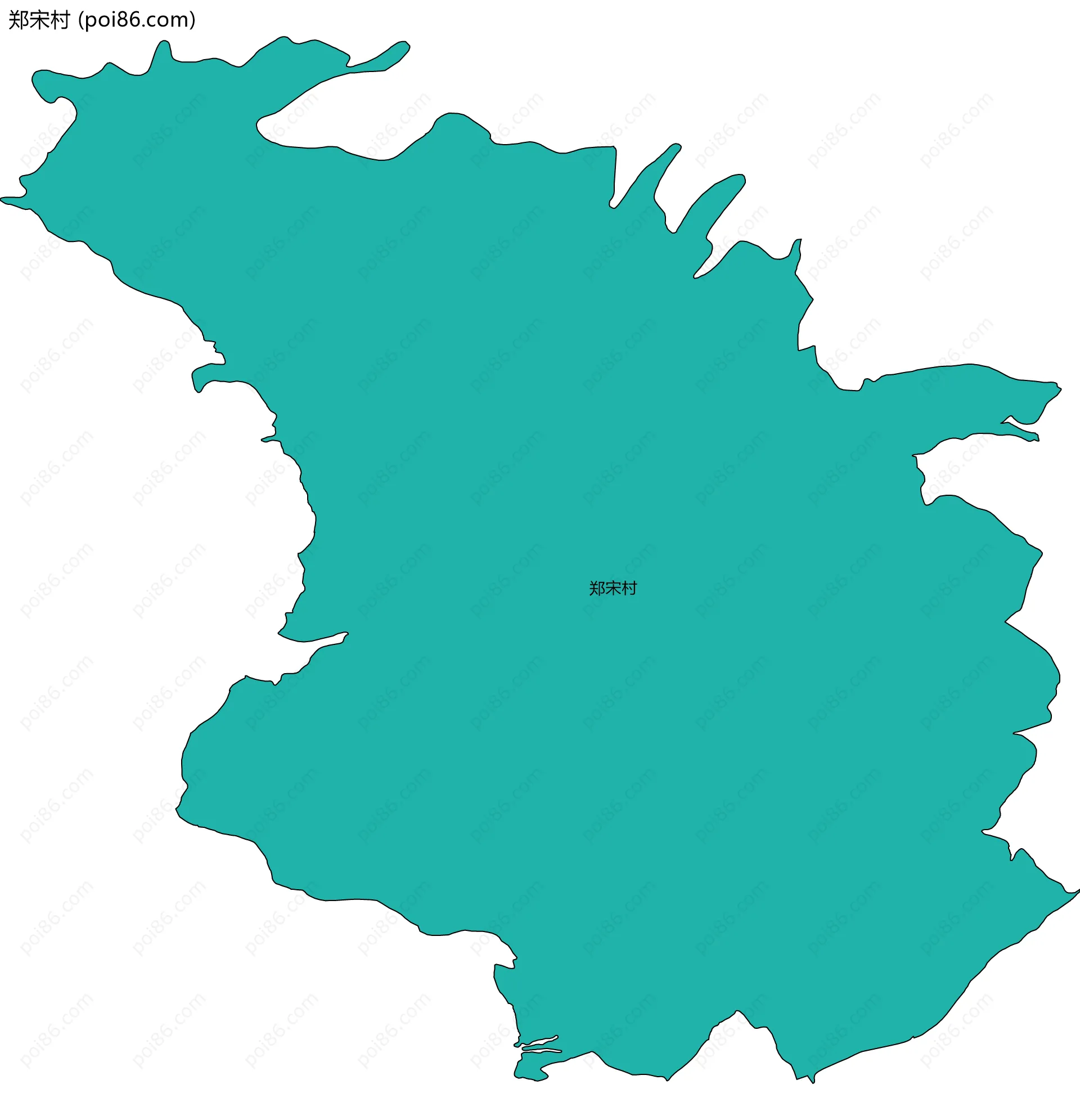 郑宋村边界地图