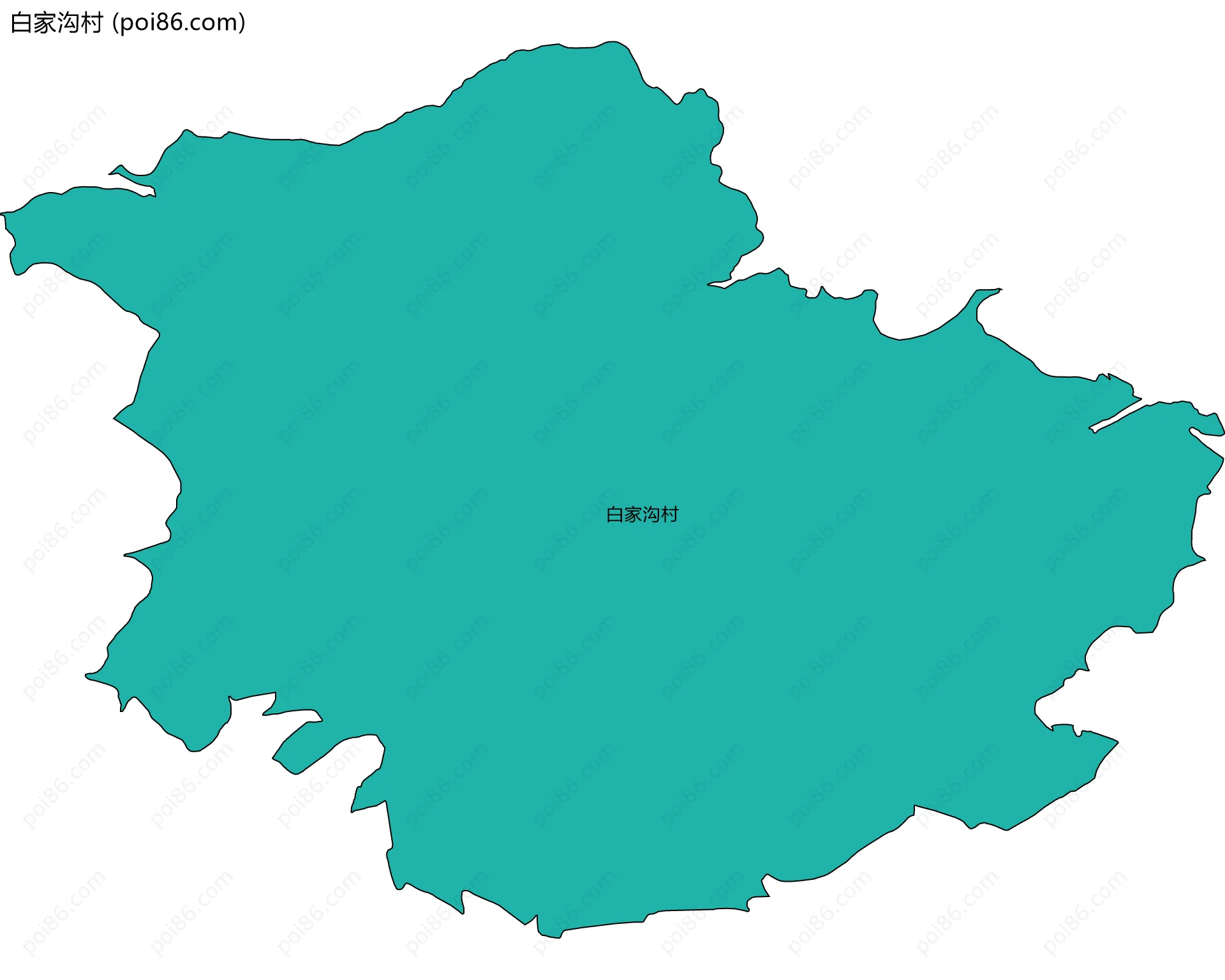 白家沟村边界地图