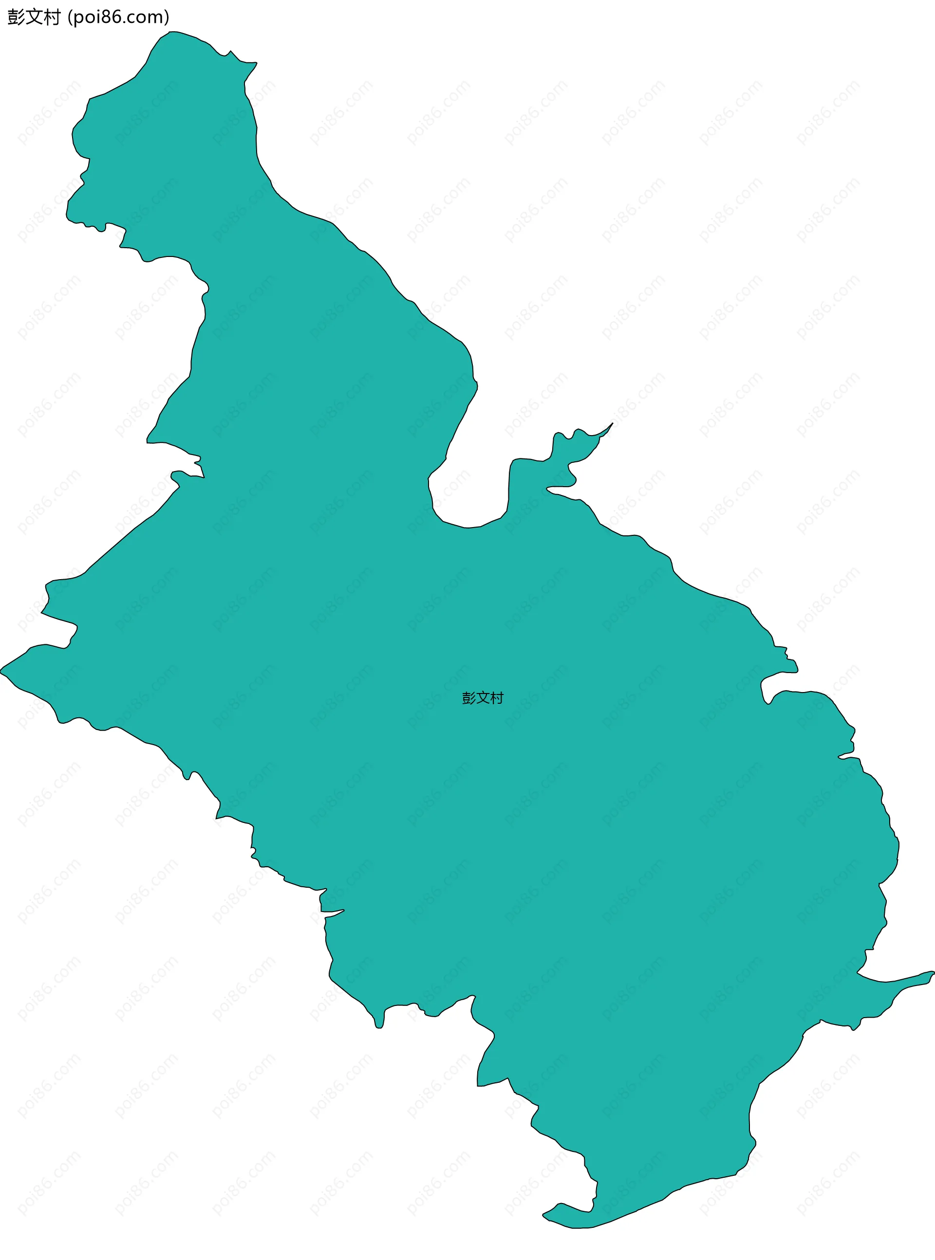 彭文村边界地图