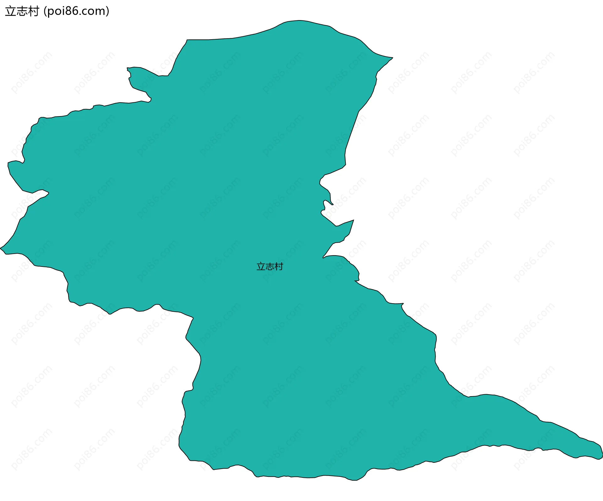 立志村边界地图