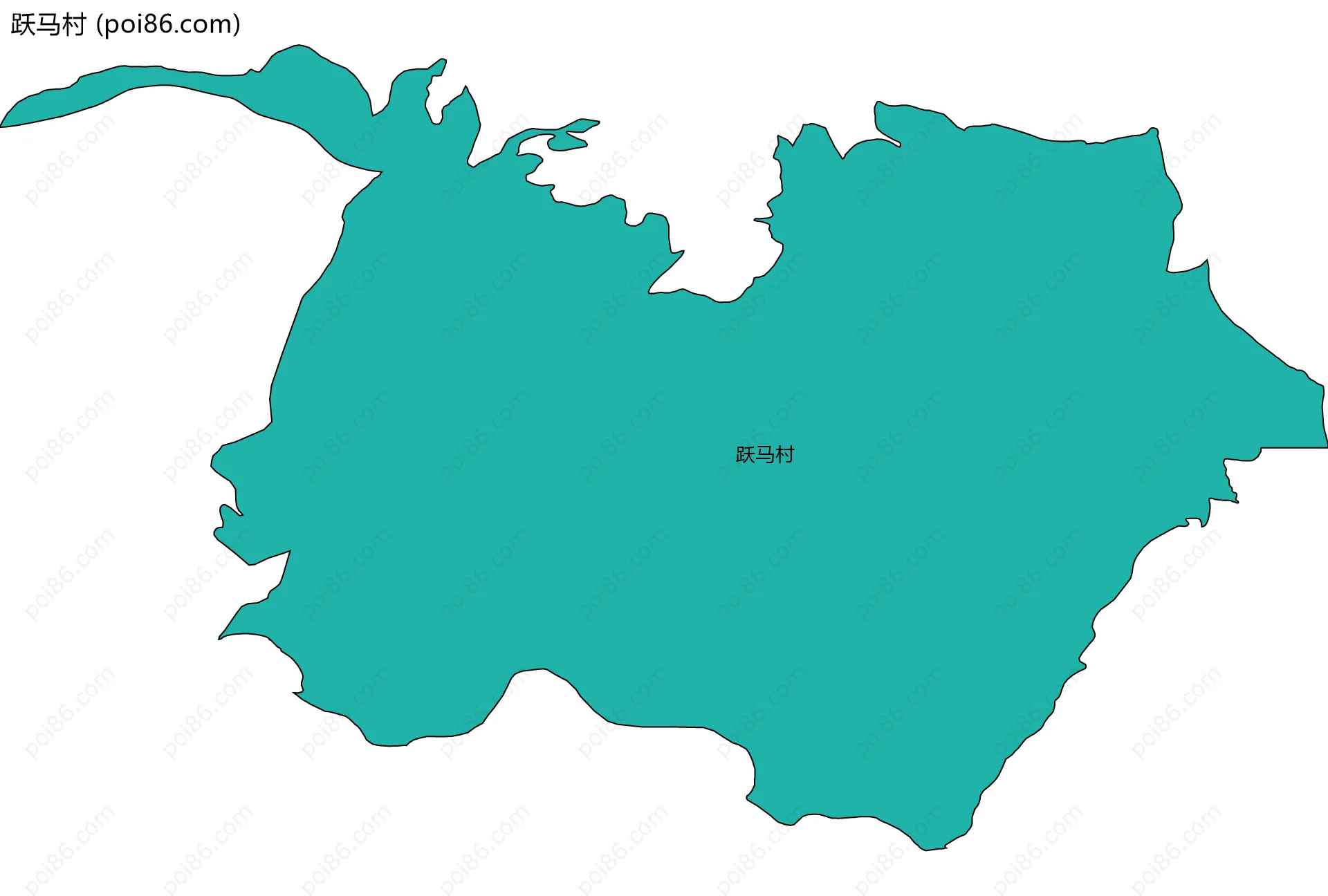 跃马村边界地图
