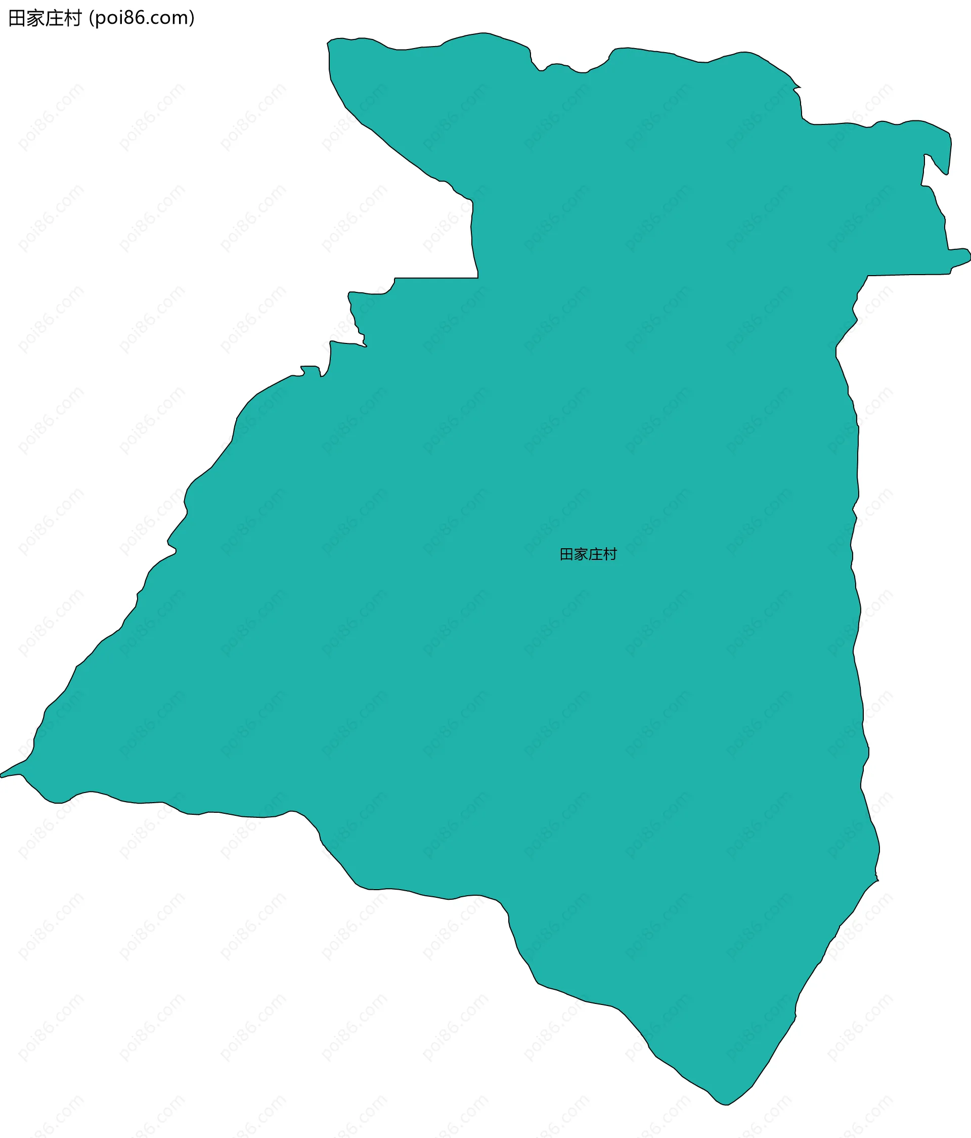 田家庄村边界地图