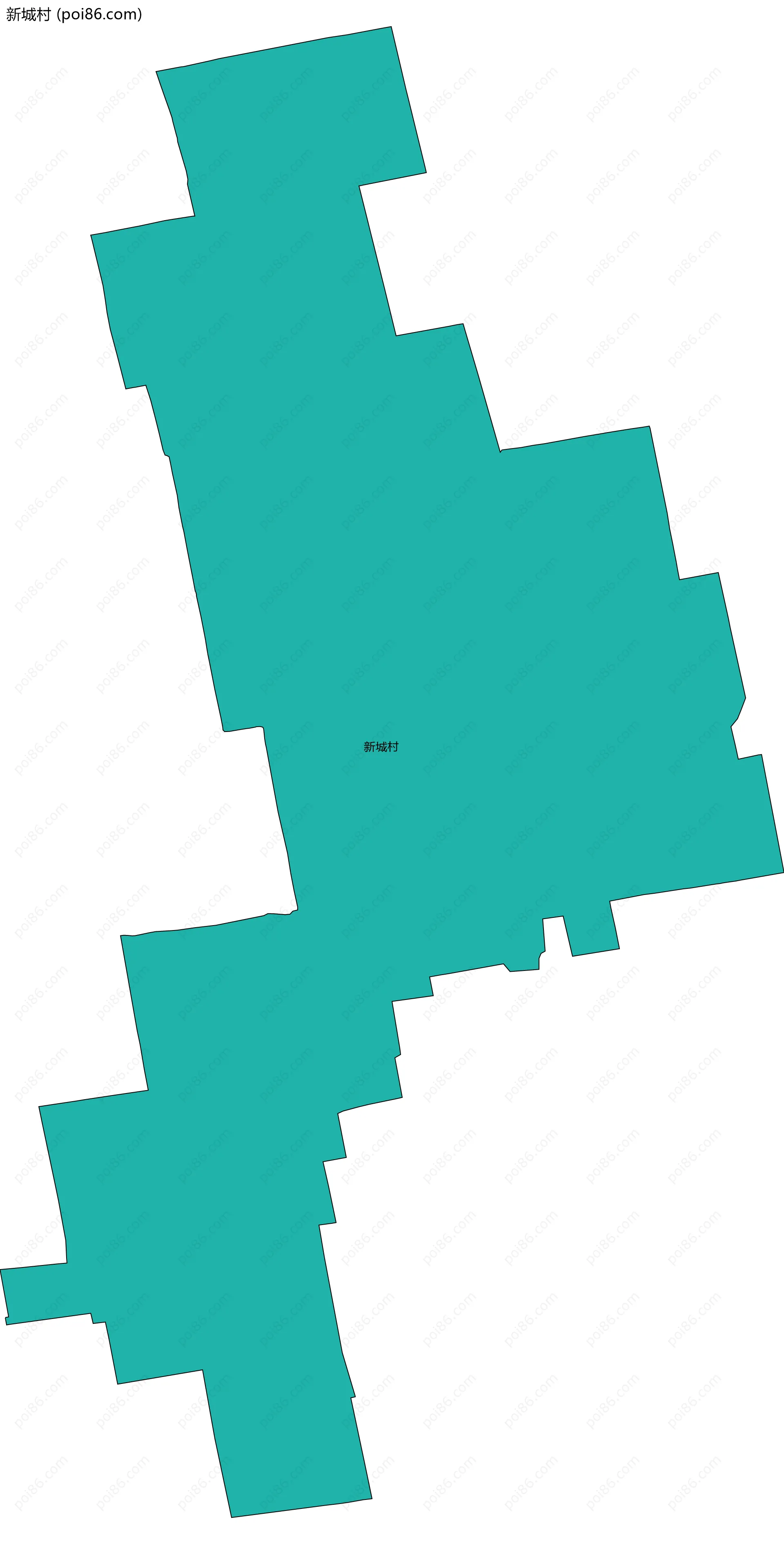 新城村边界地图