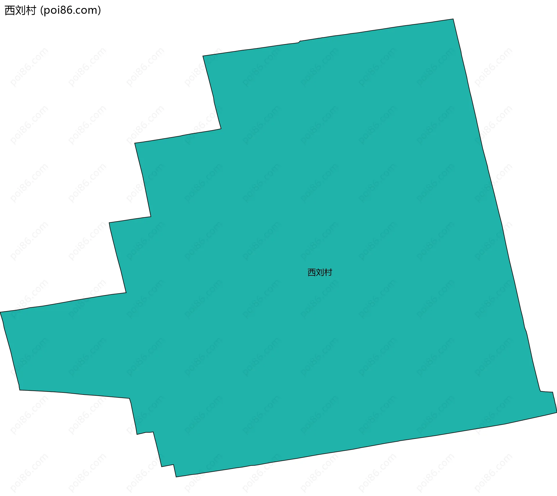 西刘村边界地图