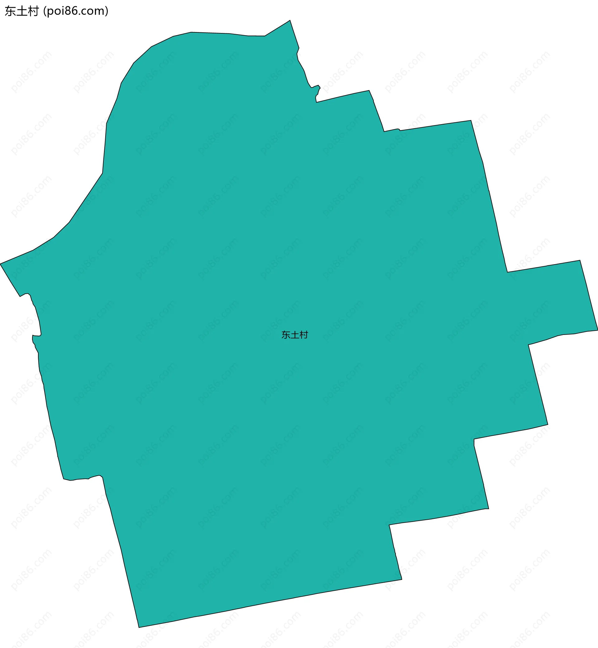 东土村边界地图