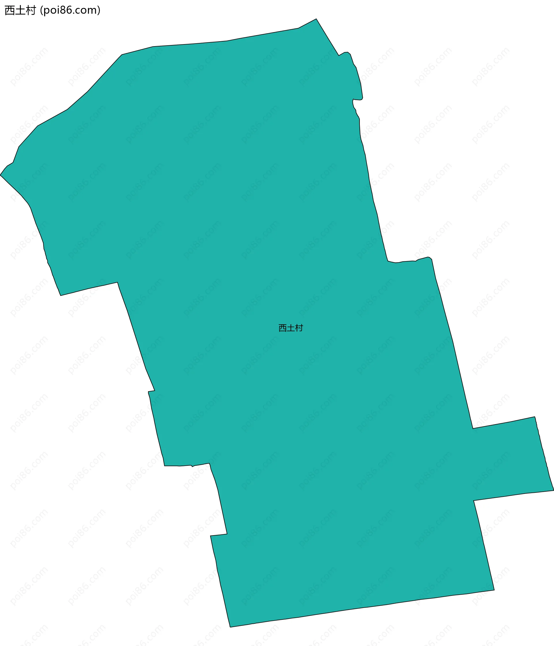 西土村边界地图