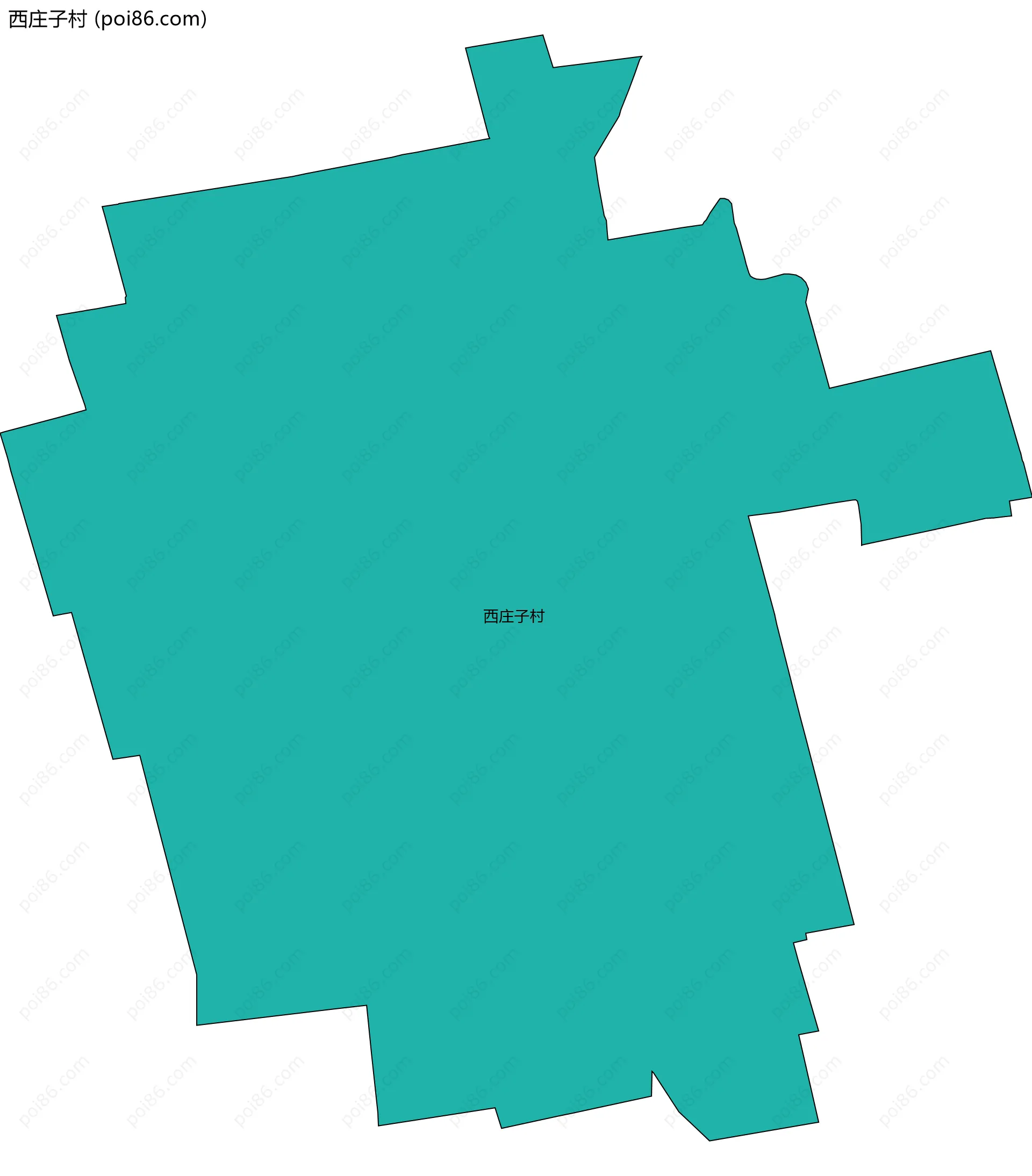 西庄子村边界地图