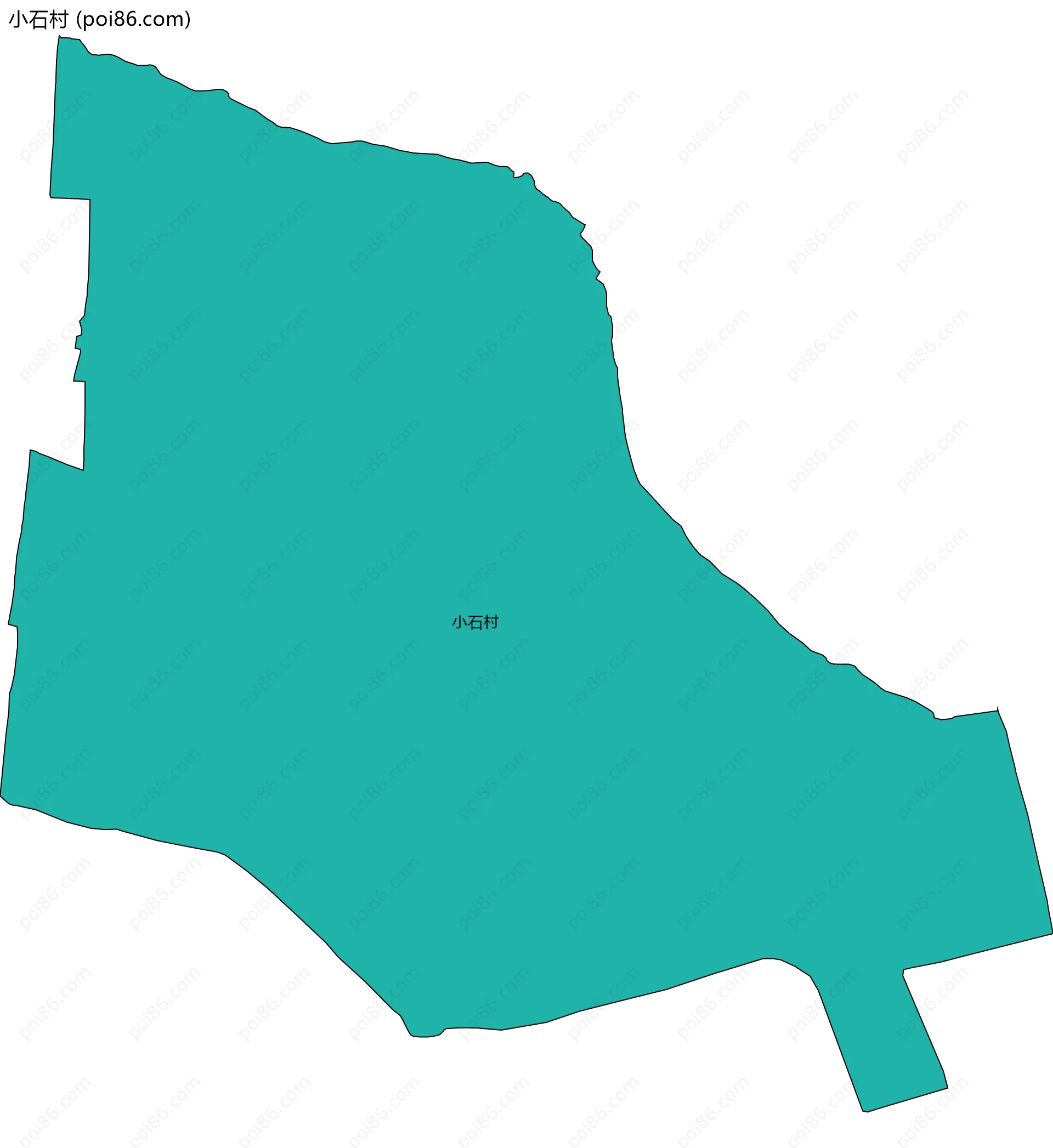 小石村边界地图