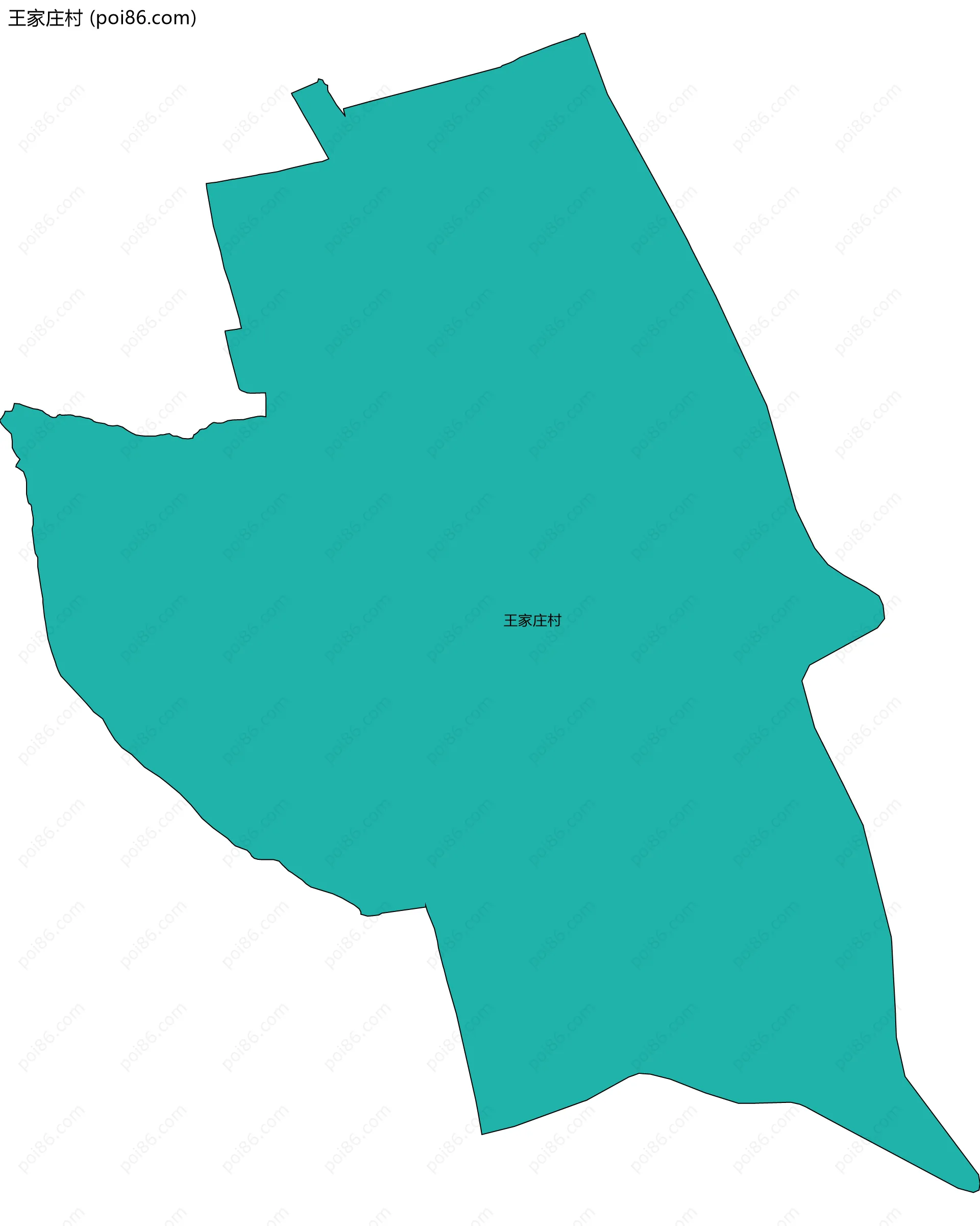 王家庄村边界地图