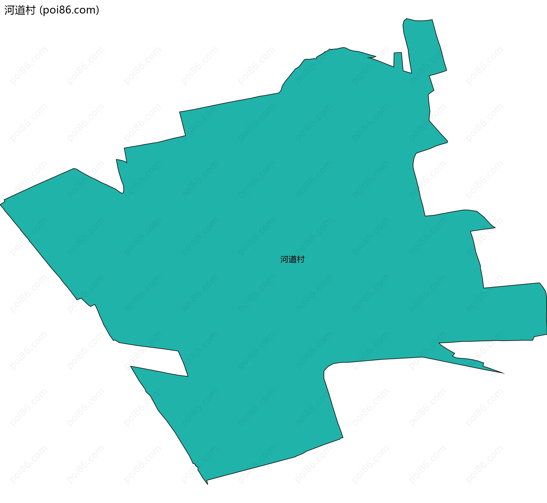 河道村边界地图