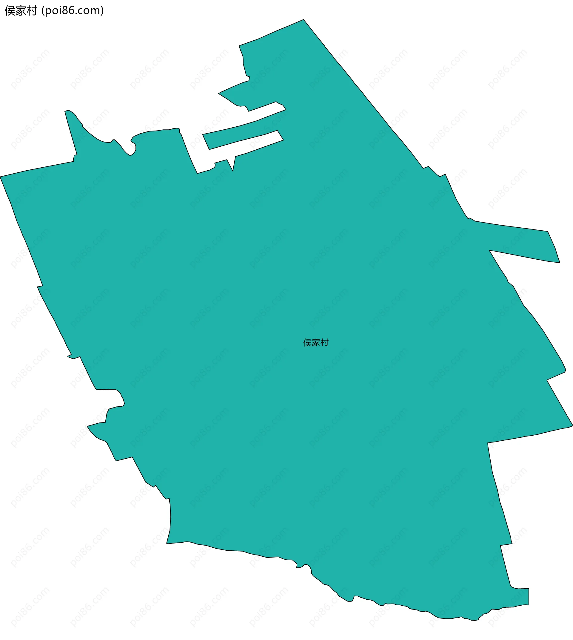 侯家村边界地图