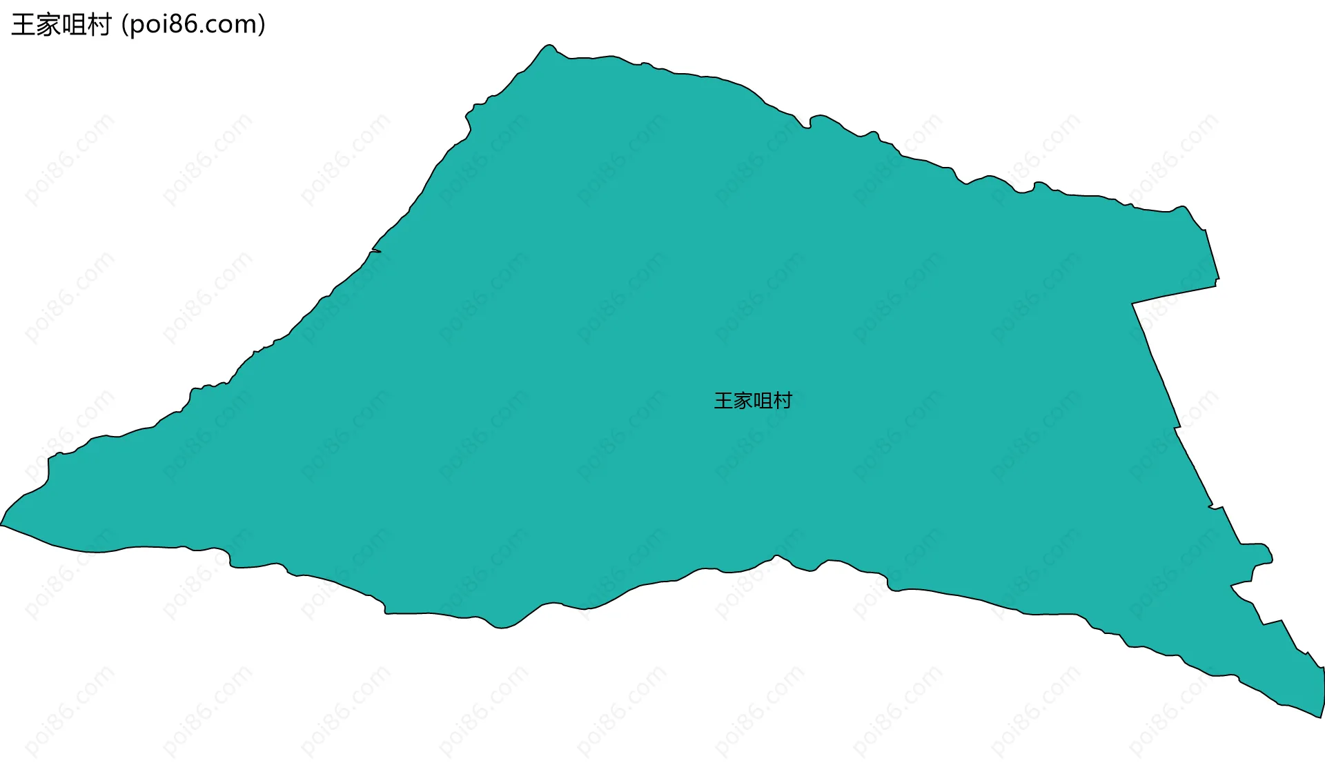 王家咀村边界地图