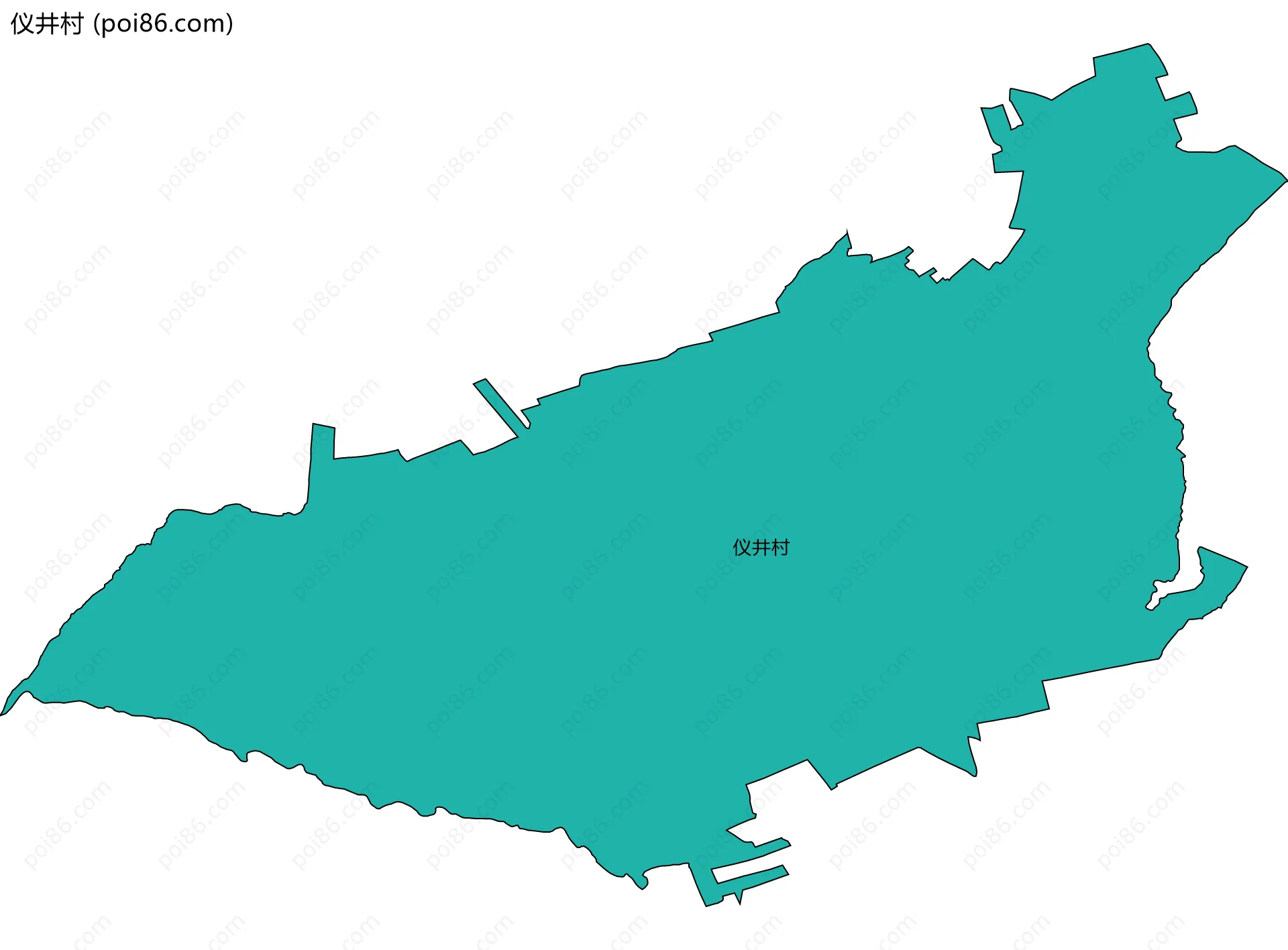 仪井村边界地图