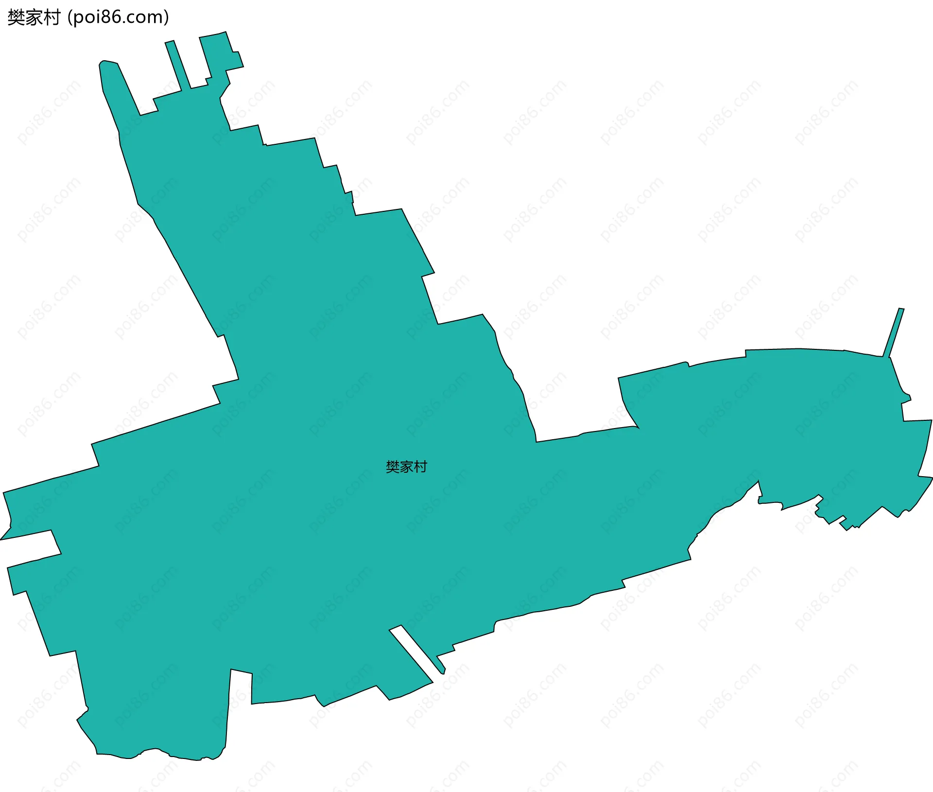 樊家村边界地图